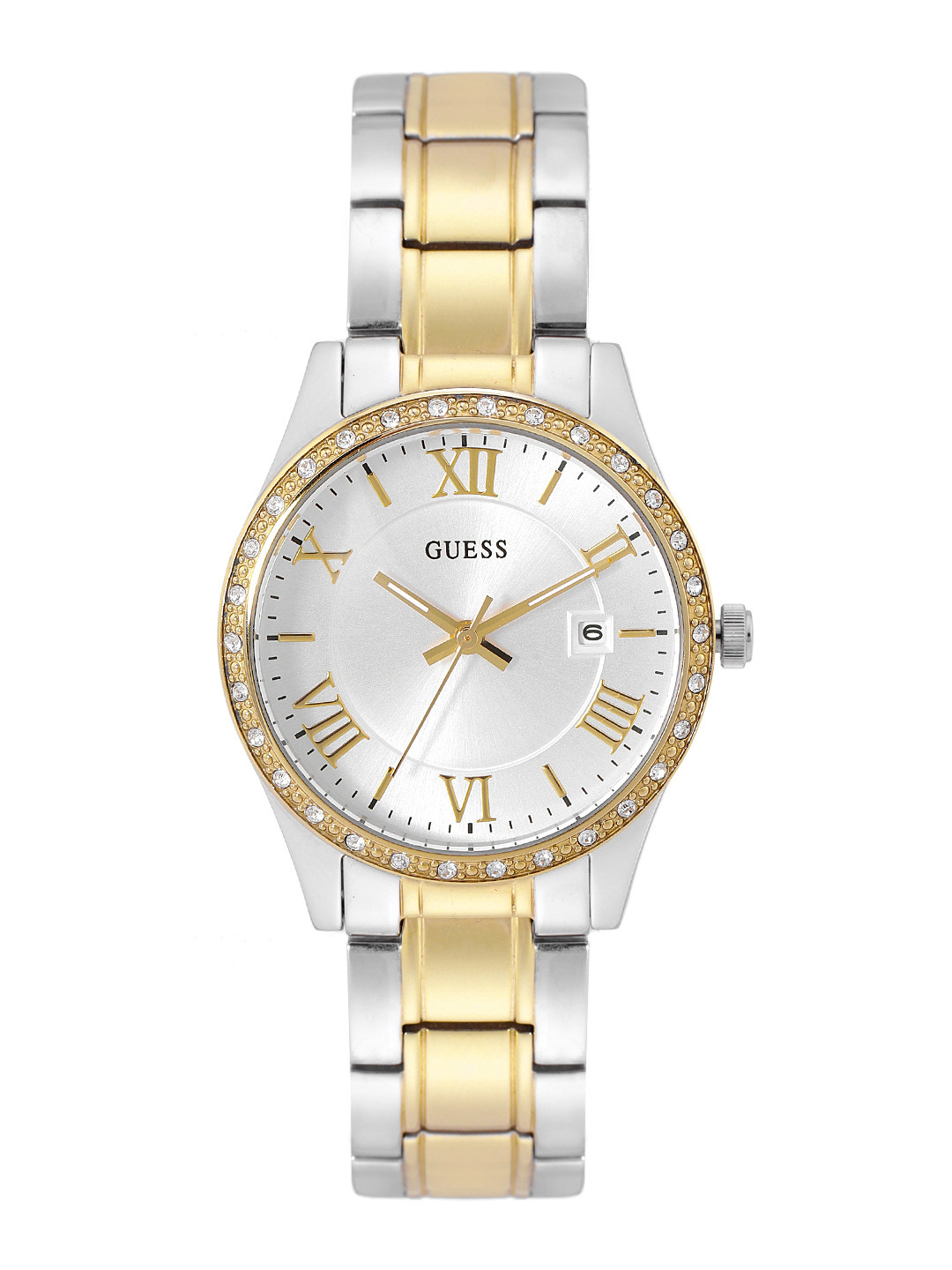 

GUESS Unisex Silver-Toned Analogue Watch W0925P1