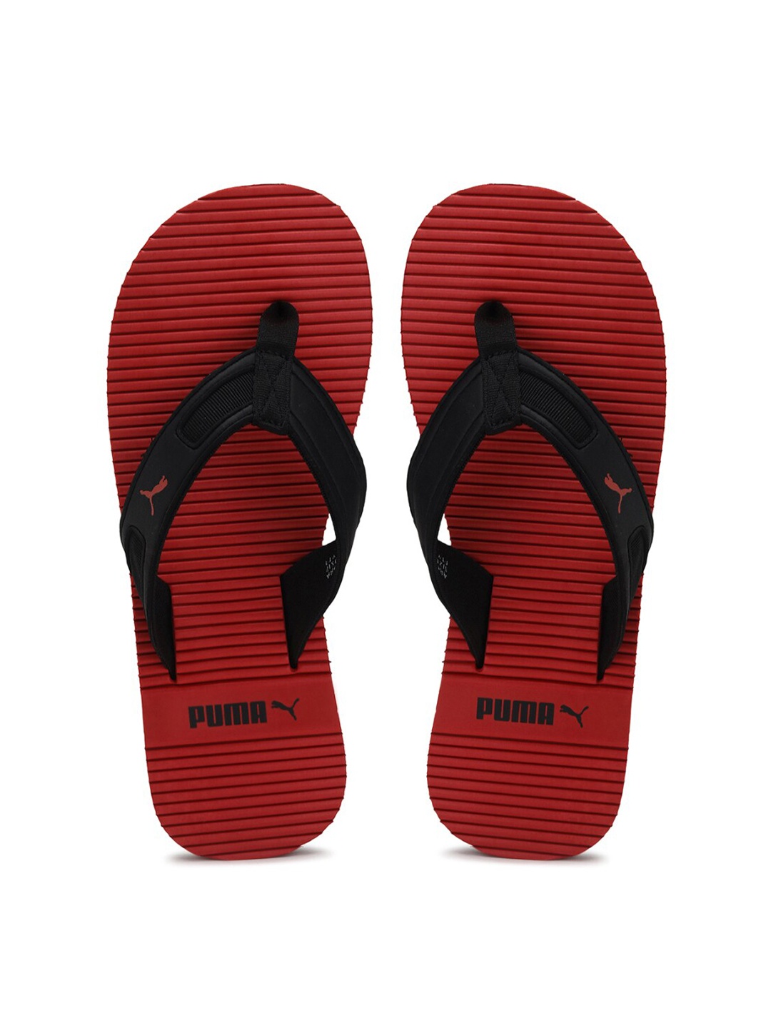

Puma Unisex Red & Black Thong Flip-Flops