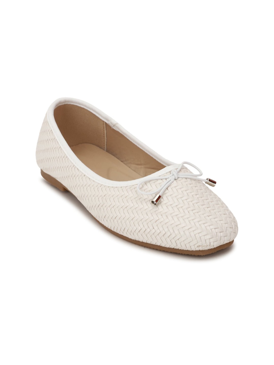 

Van Heusen Woman Women Off White Woven Design Casual Ballerinas