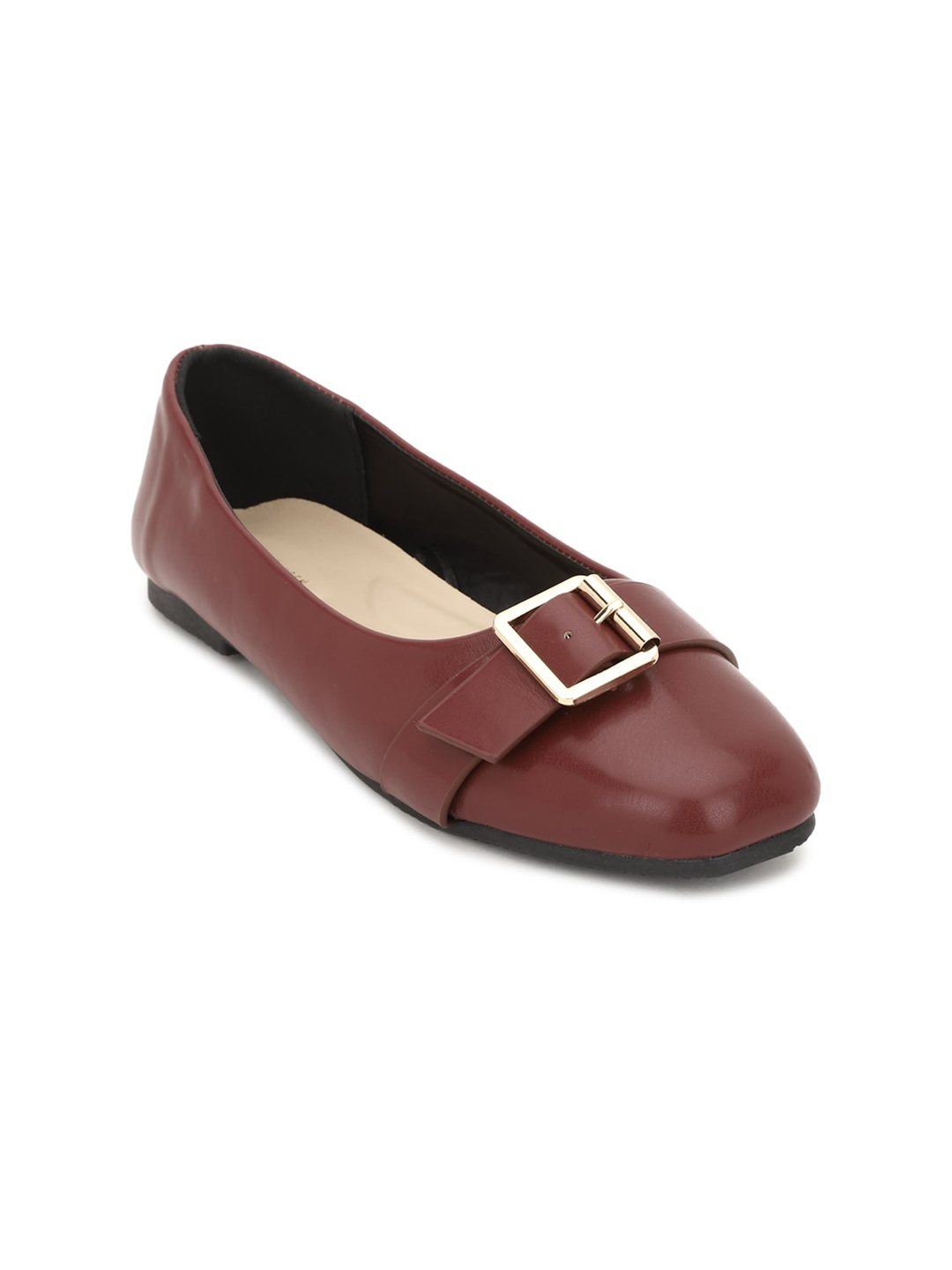 

Van Heusen Woman Women Maroon Ballerinas with Buckles Flats