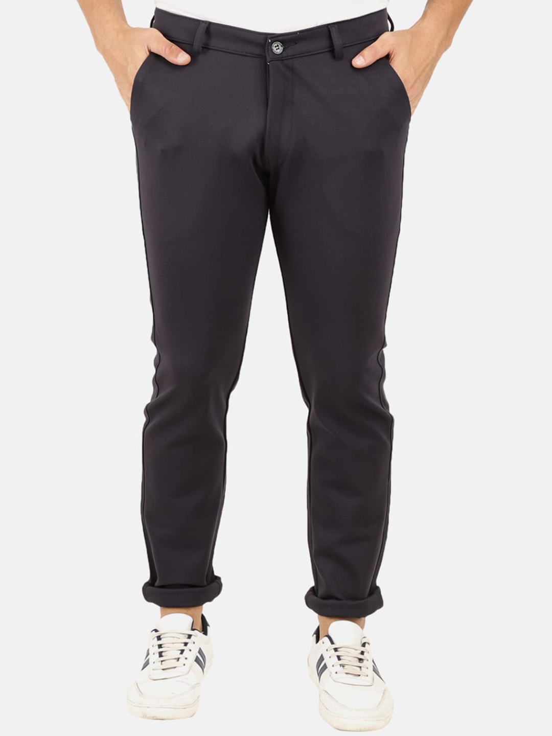 

V-Mart Men Grey Slim Fit Easy Wash Chinos Trousers