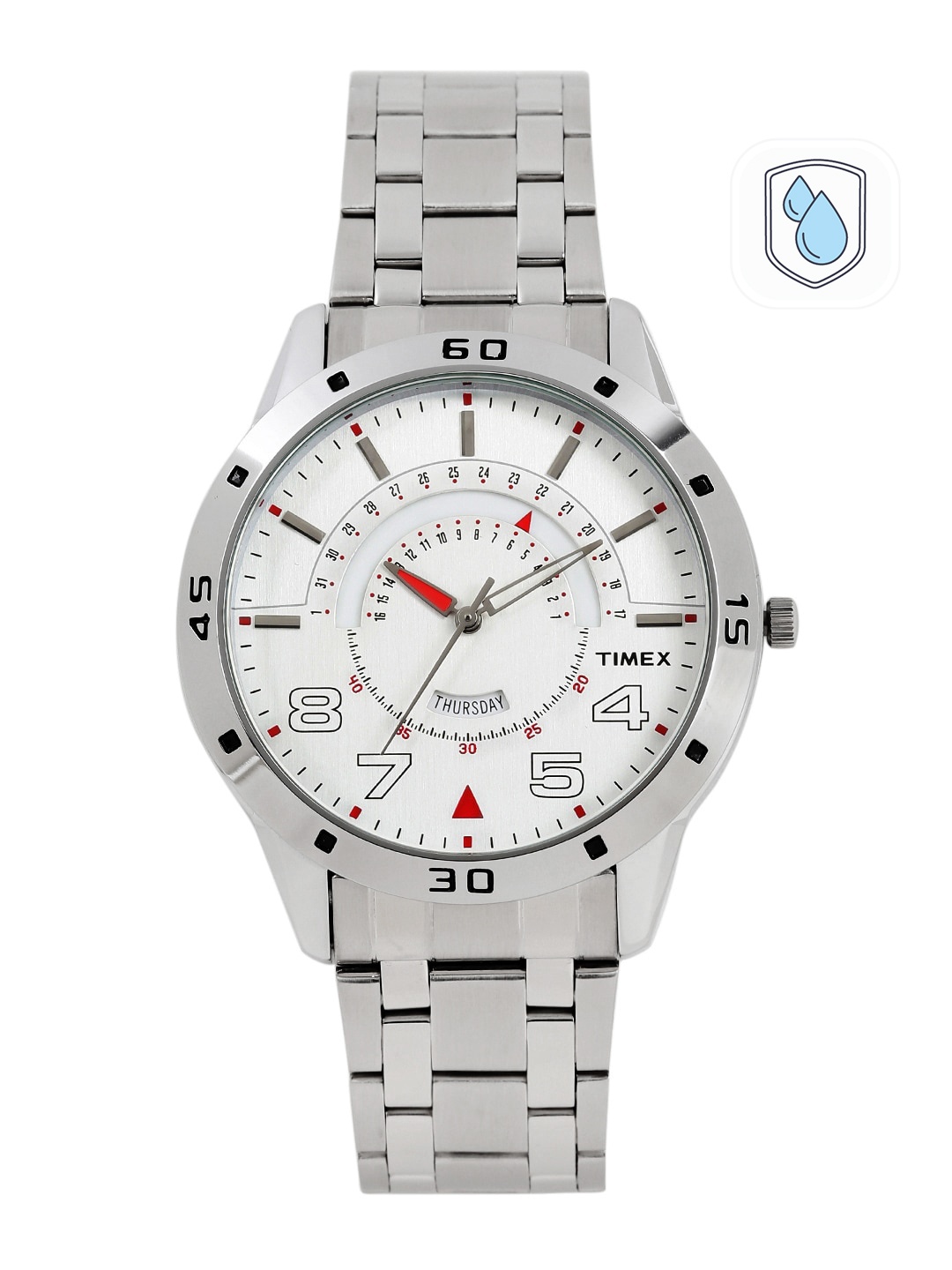 

Timex Men Silver-Toned Analogue Watch - TW000U904