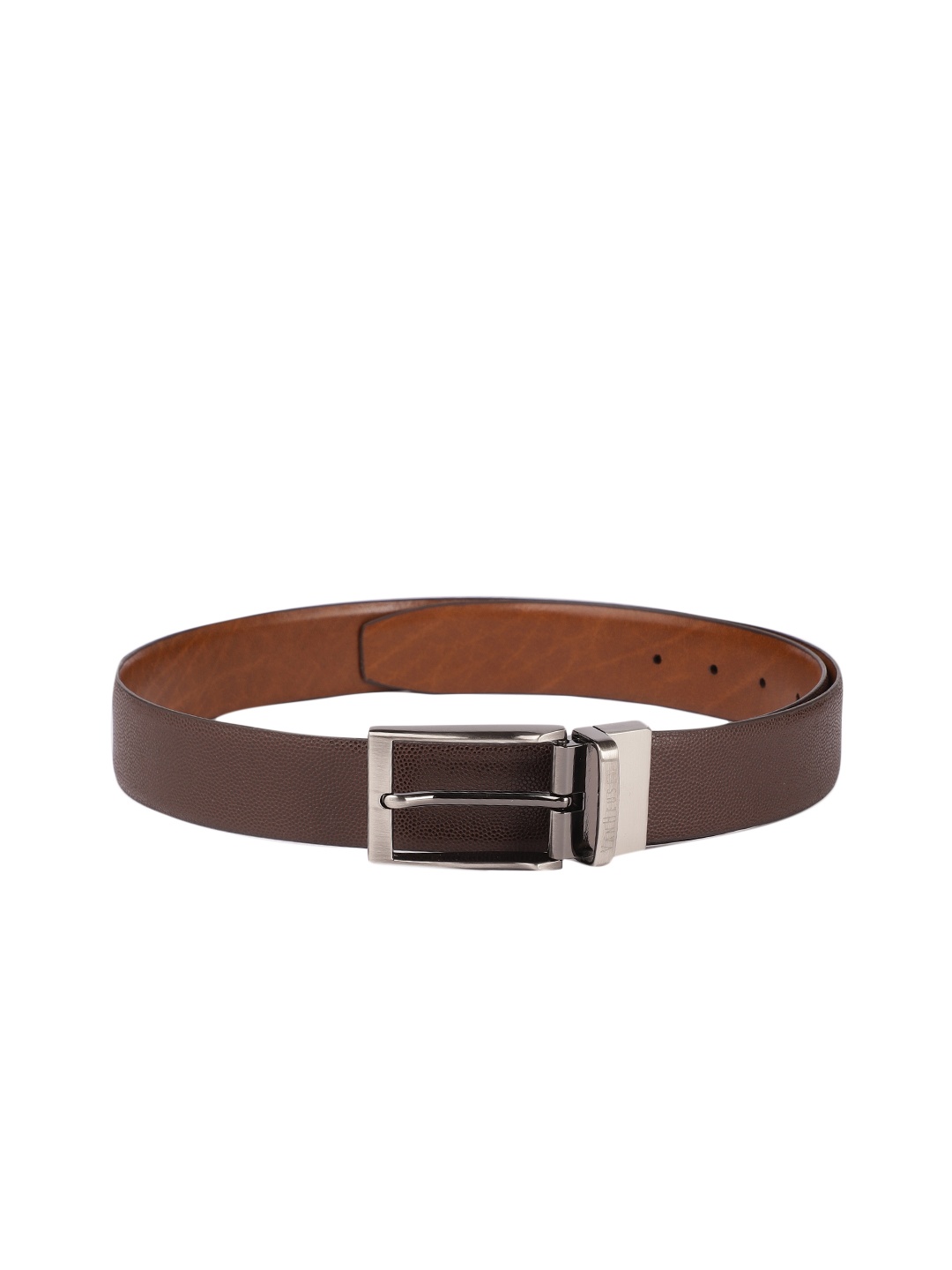 

Van Heusen Men Brown Textured Leather Reversible Formal Belt