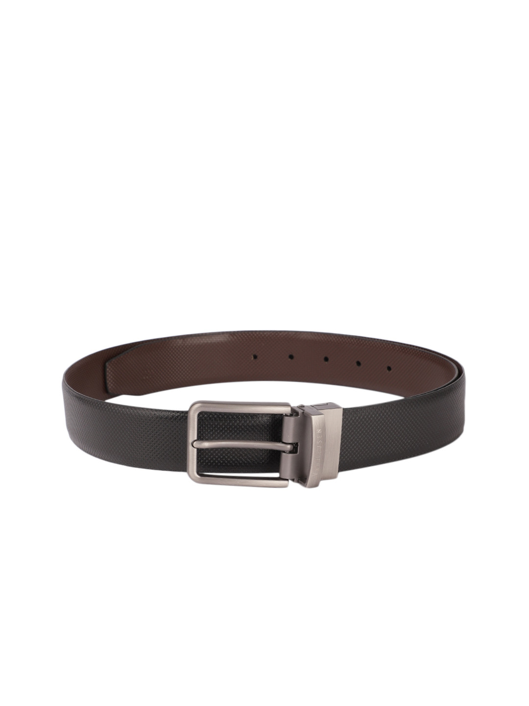 

Van Heusen Men Brown Textured Reversible Leather Belt