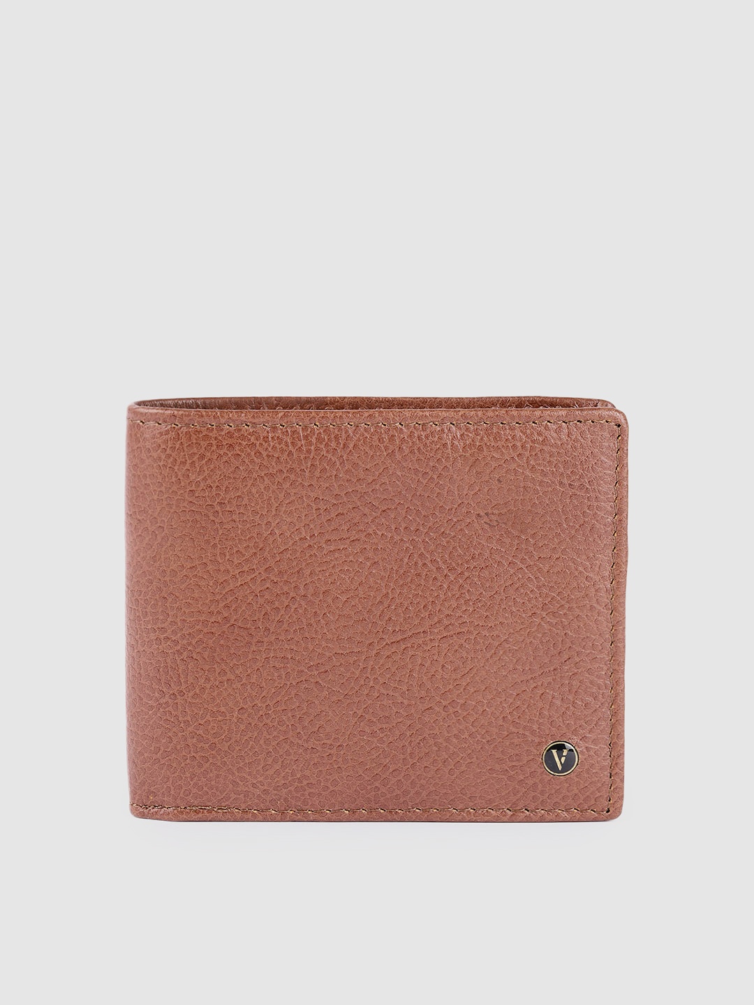 Van Heusen Men Brown Leather Two Fold Wallet