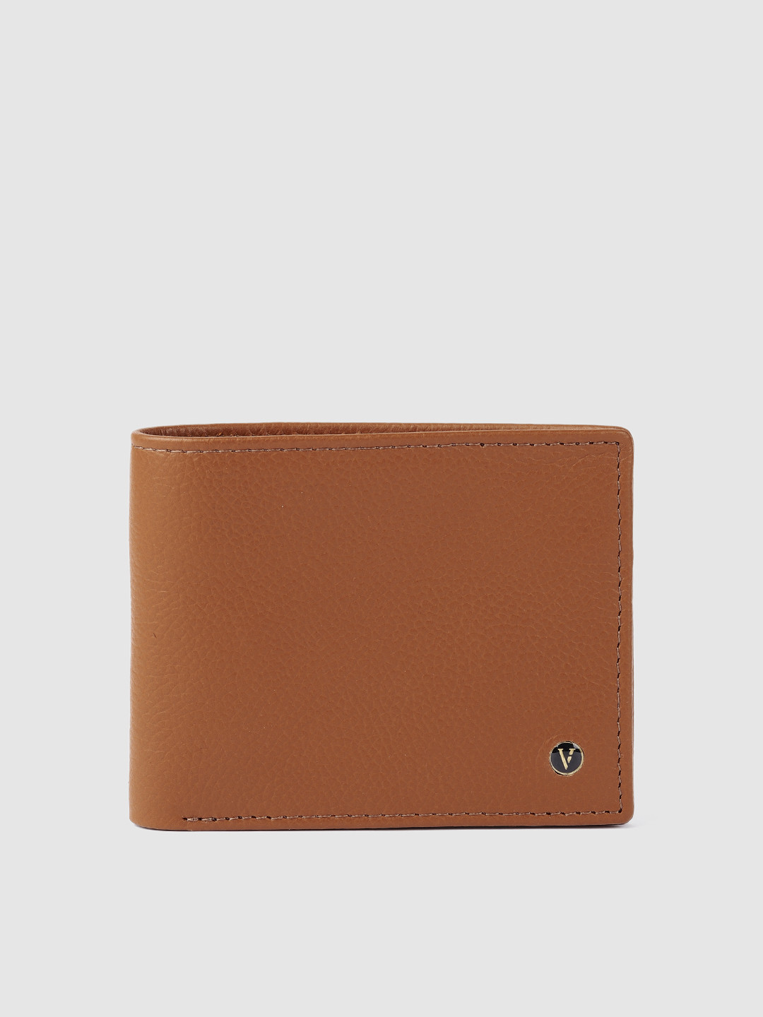 

Van Heusen Men Brown Textured Leather Two Fold Wallet