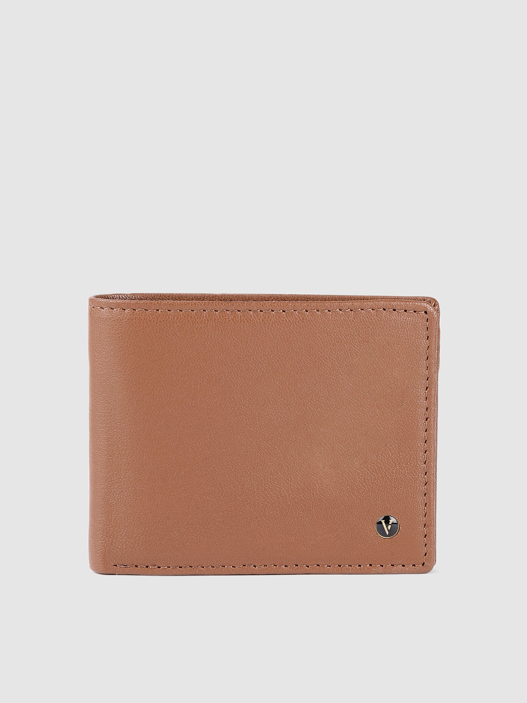 

Van Heusen Men Brown Solid Leather Two Fold Wallet