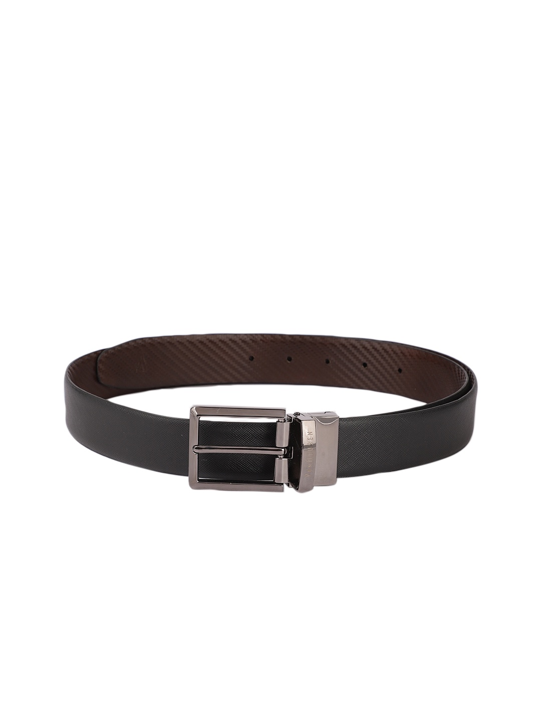 

Van Heusen Men Brown Textured Reversible Leather Belt
