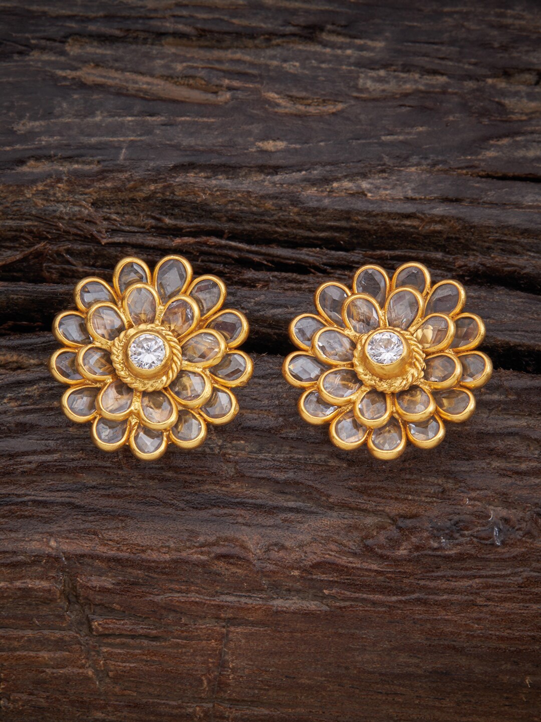 

Kushals Fashion Jewellery 92.5 Silver White Floral Studs Earrings