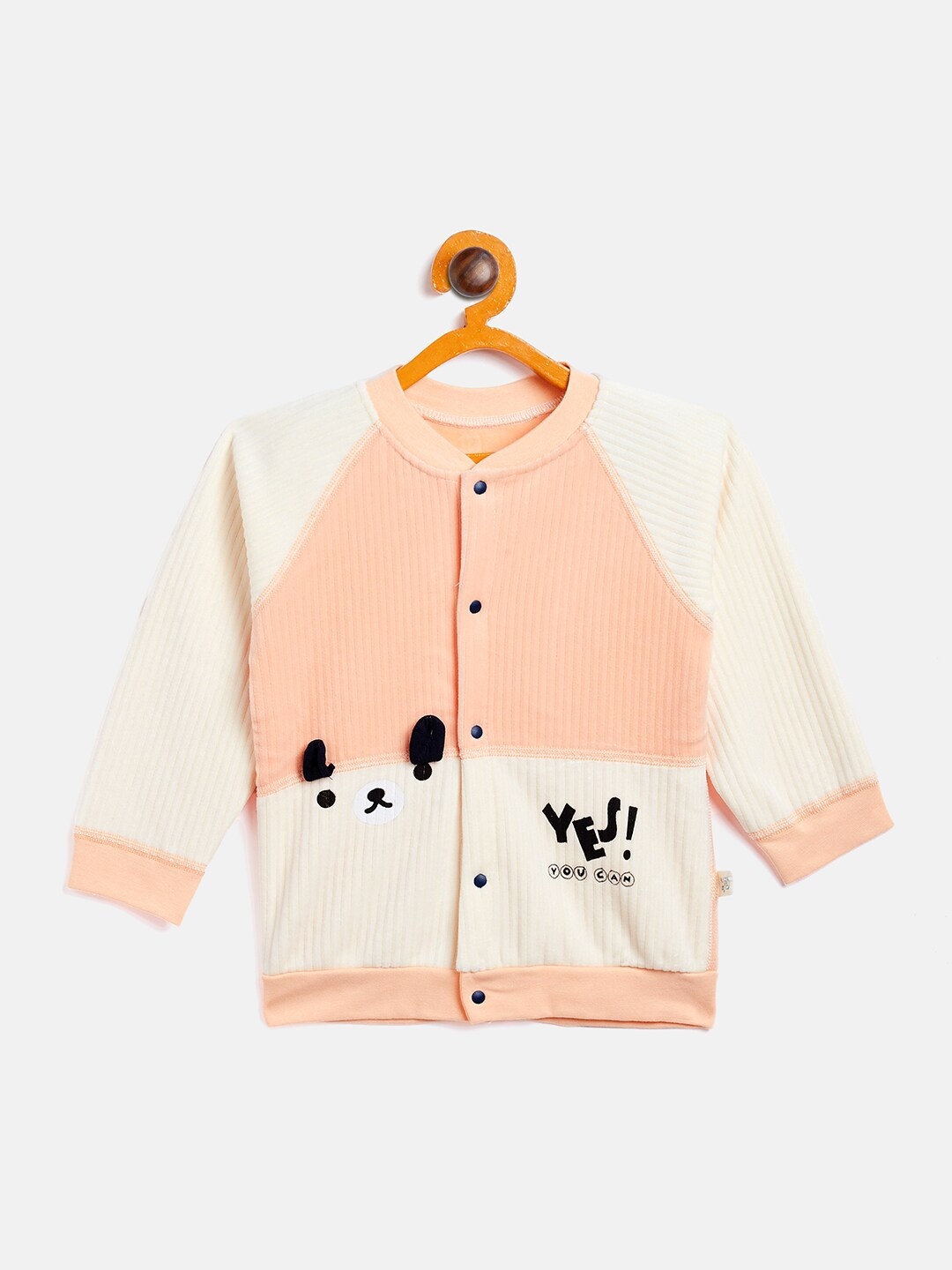 

Camey Unisex Kids Peach-Coloured Colourblocked Sweatshirt