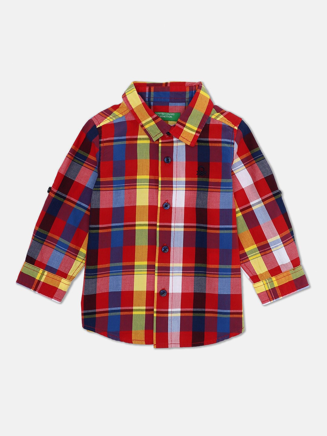 

United Colors of Benetton Boys Multicoloured Checked Casual Shirt, Multi