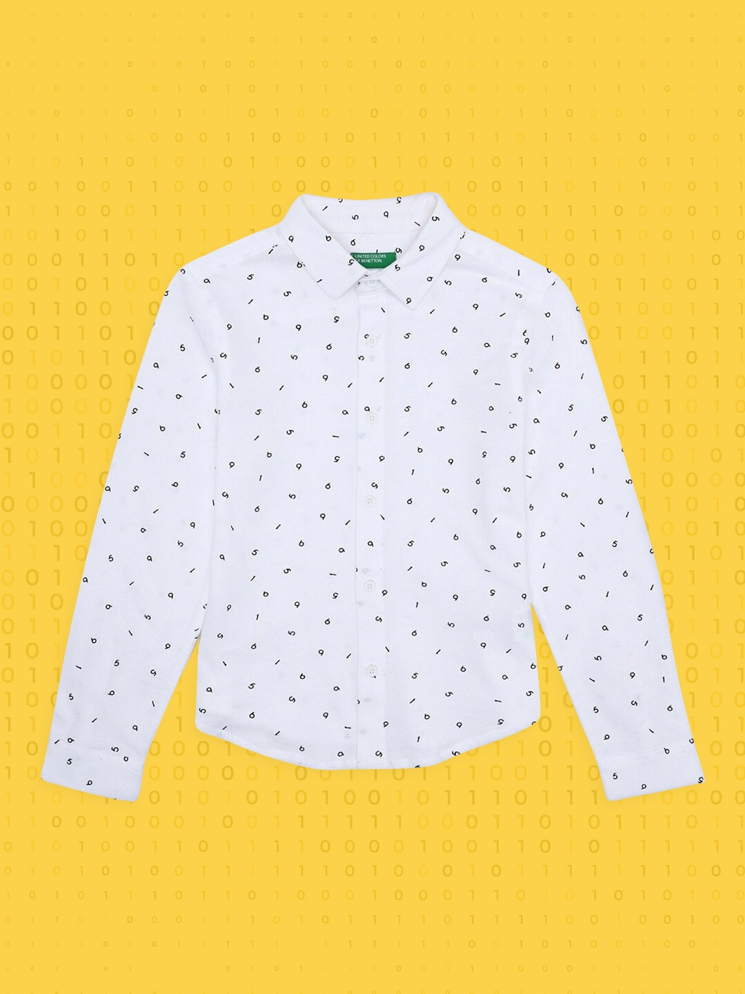 

United Colors of Benetton Boys White Printed Casual Shirt