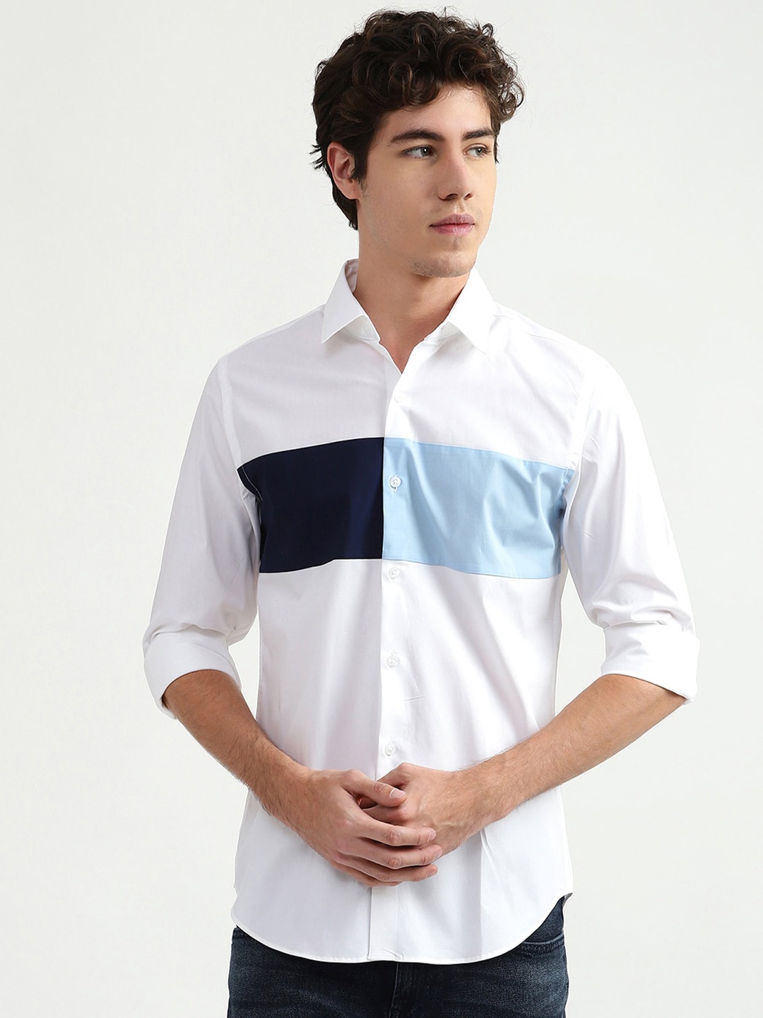 

United Colors of Benetton Men White Casual Shirt