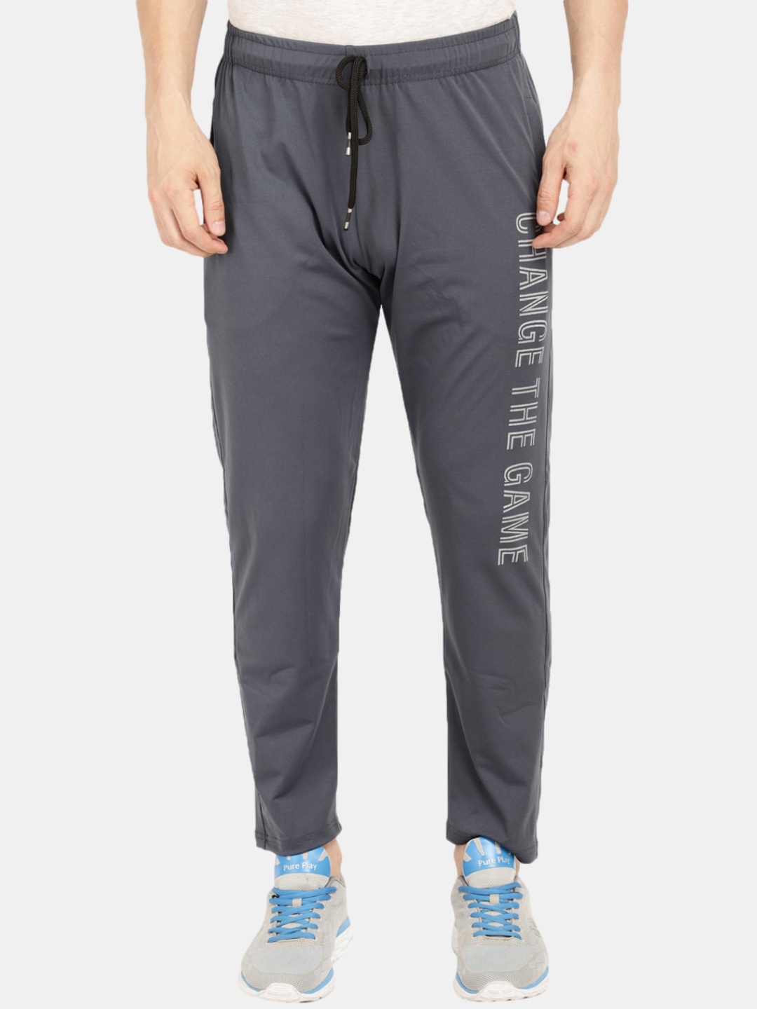 

V-Mart Men Grey Typography Printed Track Pants