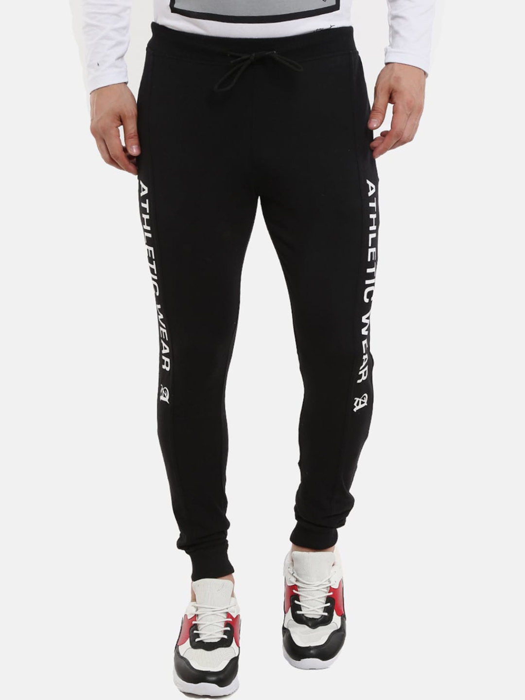 

V-Mart Men Black Printed Track Pants