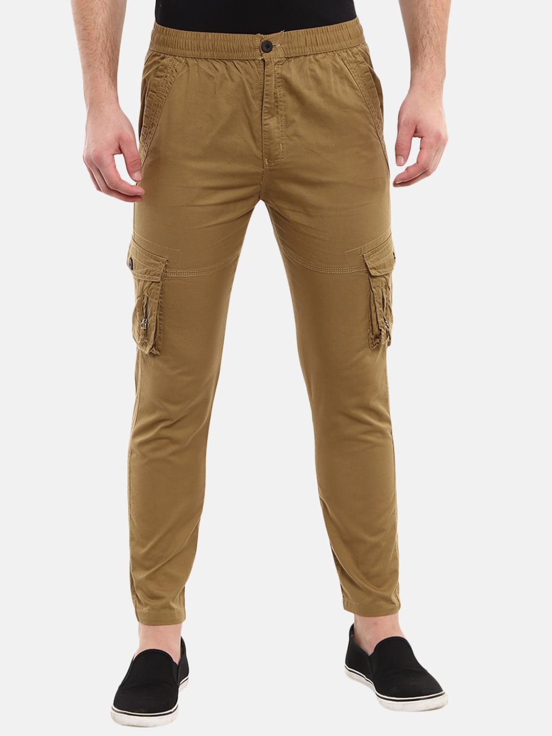 

V-Mart Men Khaki-Coloured Solid Track Pants