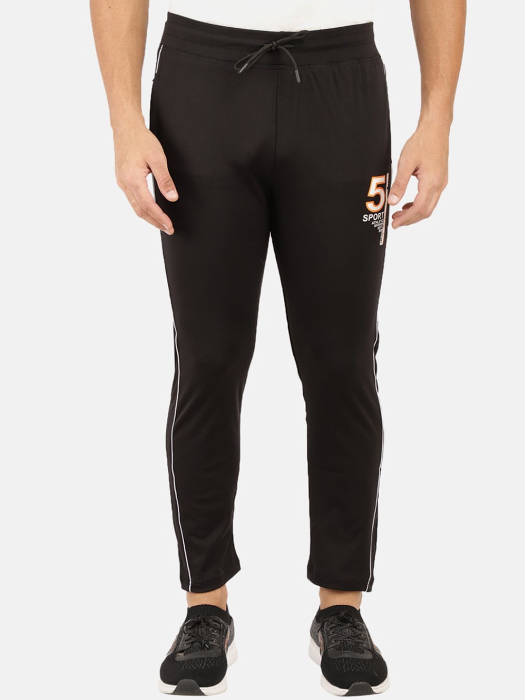 

V-Mart Men Solid Cotton Track Pant, Black