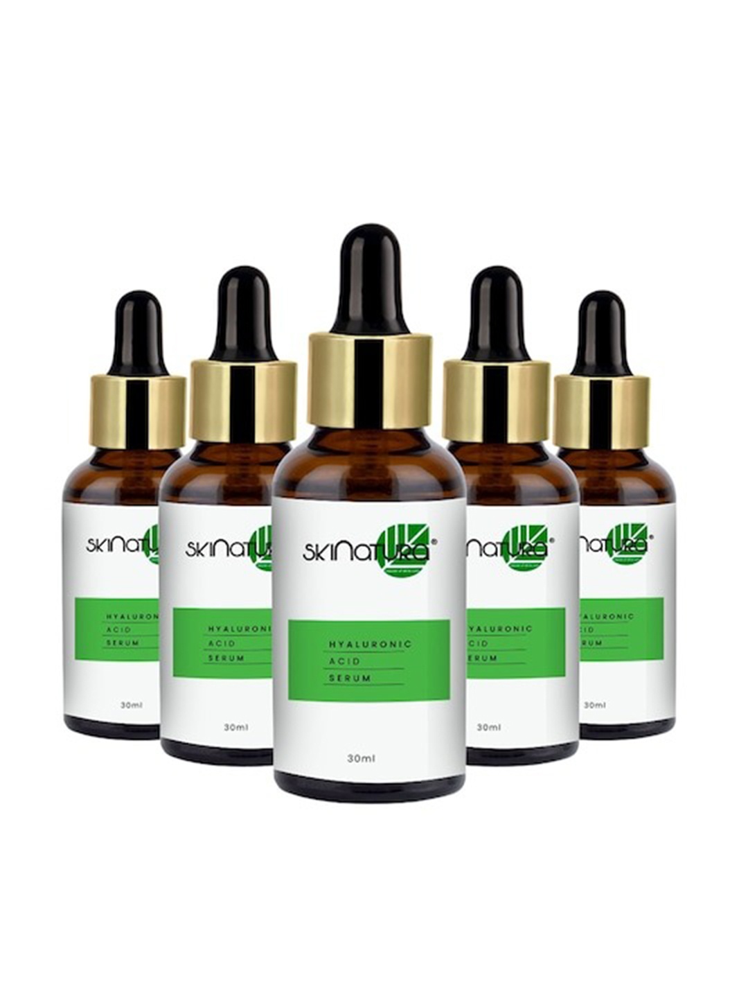 

Skinatura Set of 5 Anti-Ageing Hyaluronic Acid Face Serum - 30 ml Each, White