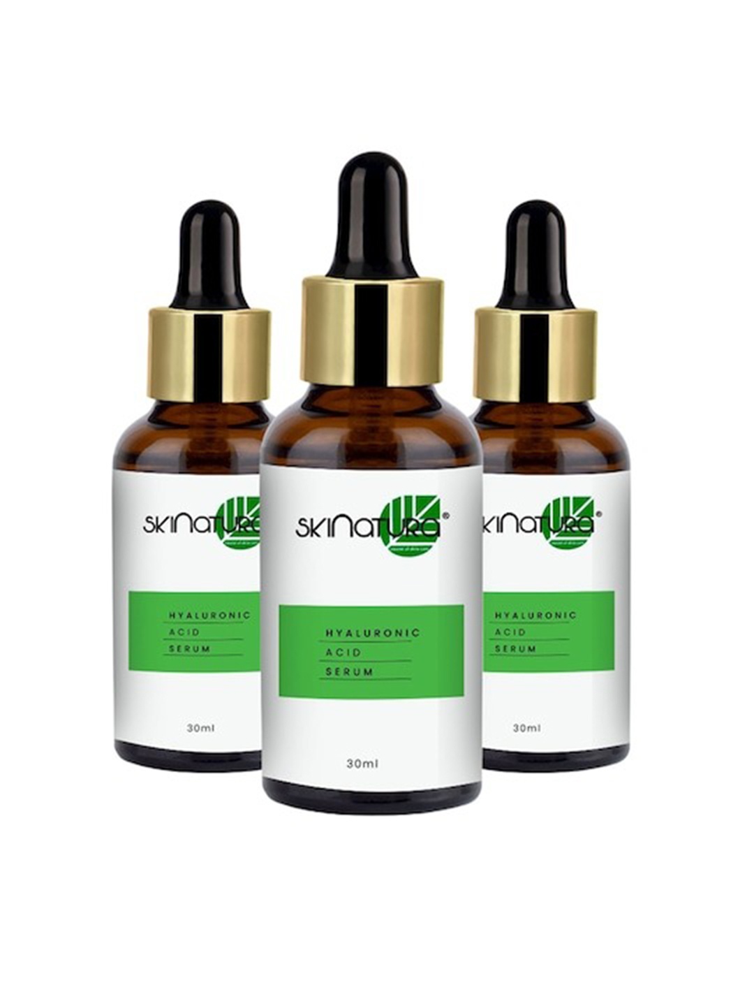 

Skinatura Set of 3 Anti-Aging & Boosting Cell Renewal Hyaluronic Acid Face Serum 30ml Each, Green