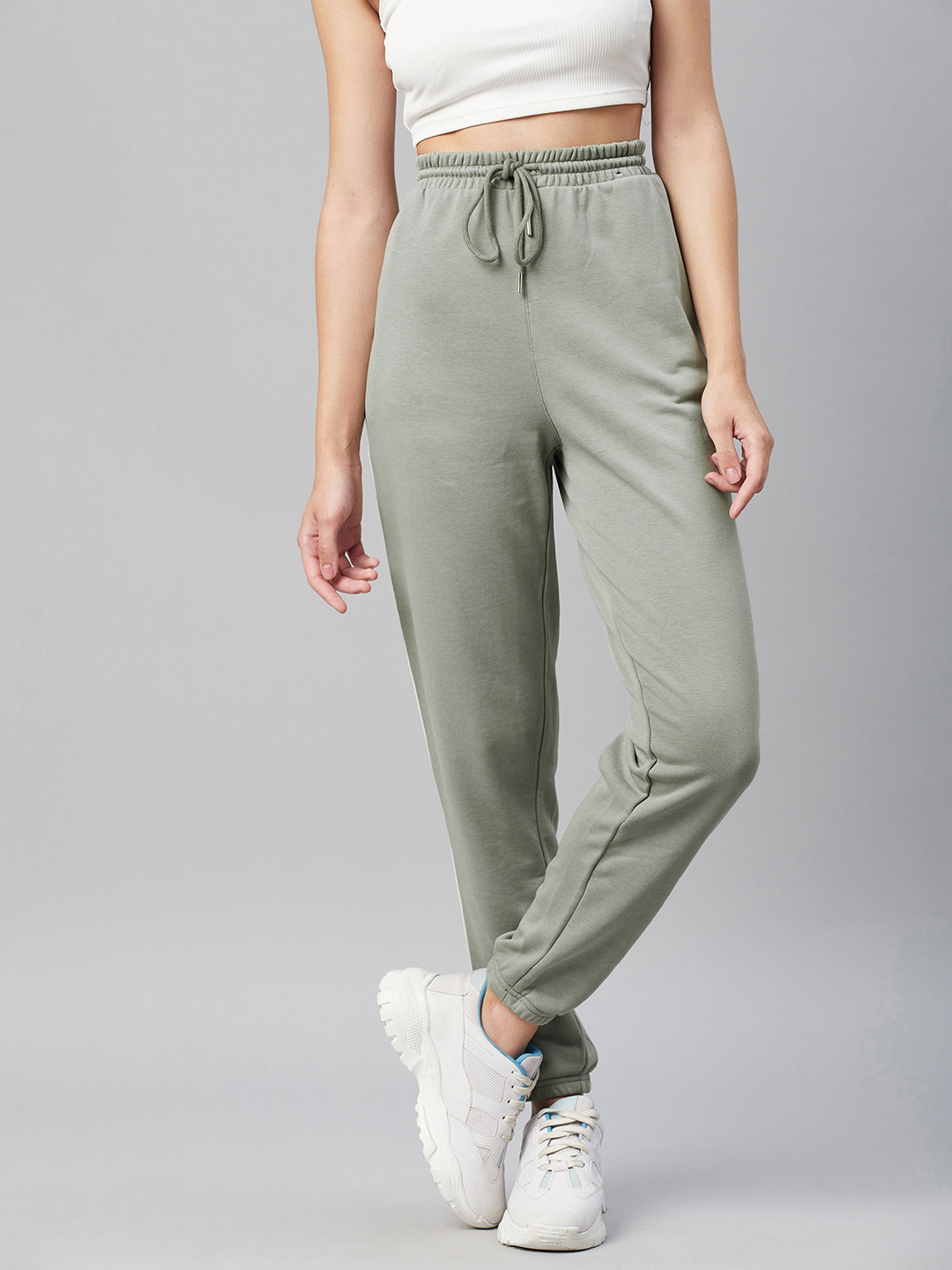 

Marks & Spencer Women Sage Green Solid Joggers
