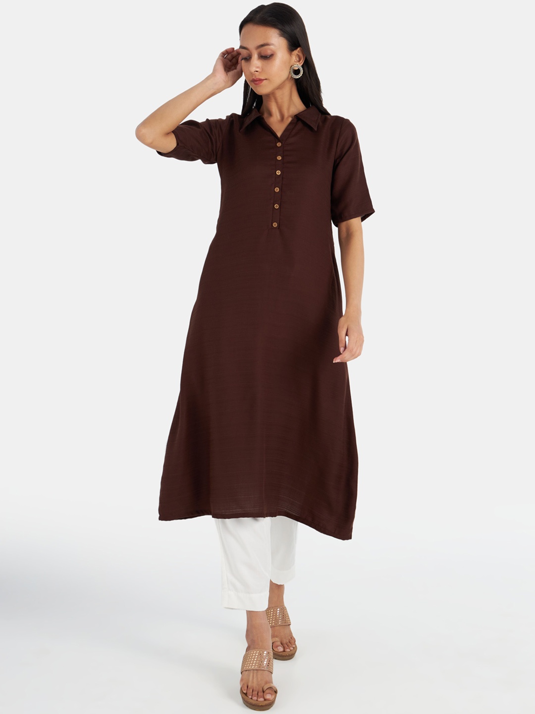

Suta Women Brown Kurta with Trousers