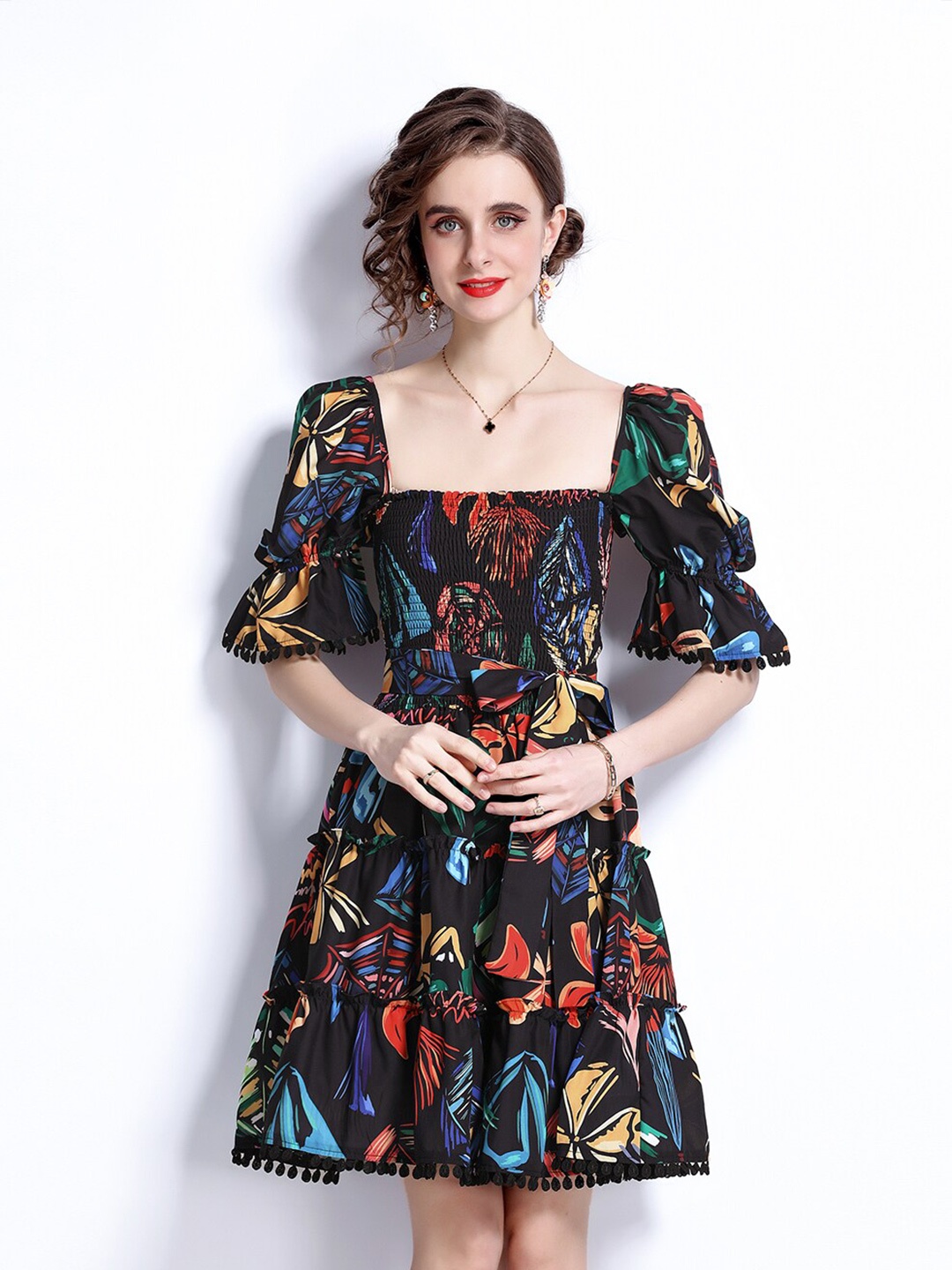 

JC Collection Women Multicoloured Floral Printed Dress, Multi