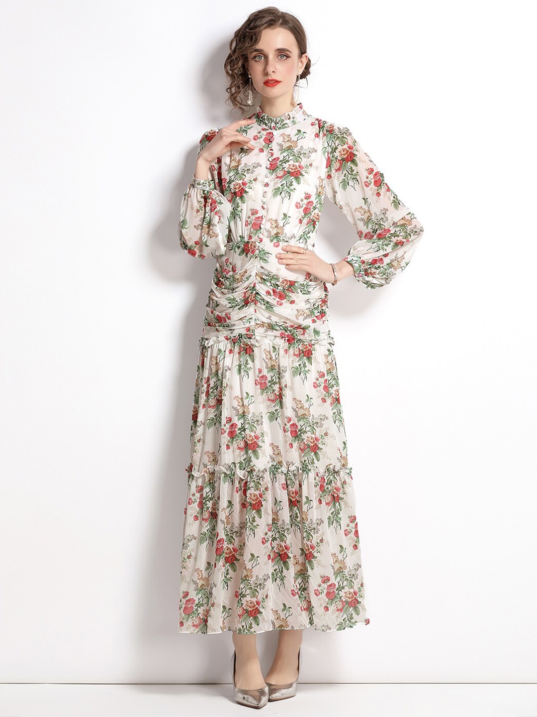 

JC Collection Women Multicoloured Floral Printed Maxi Dress, Multi