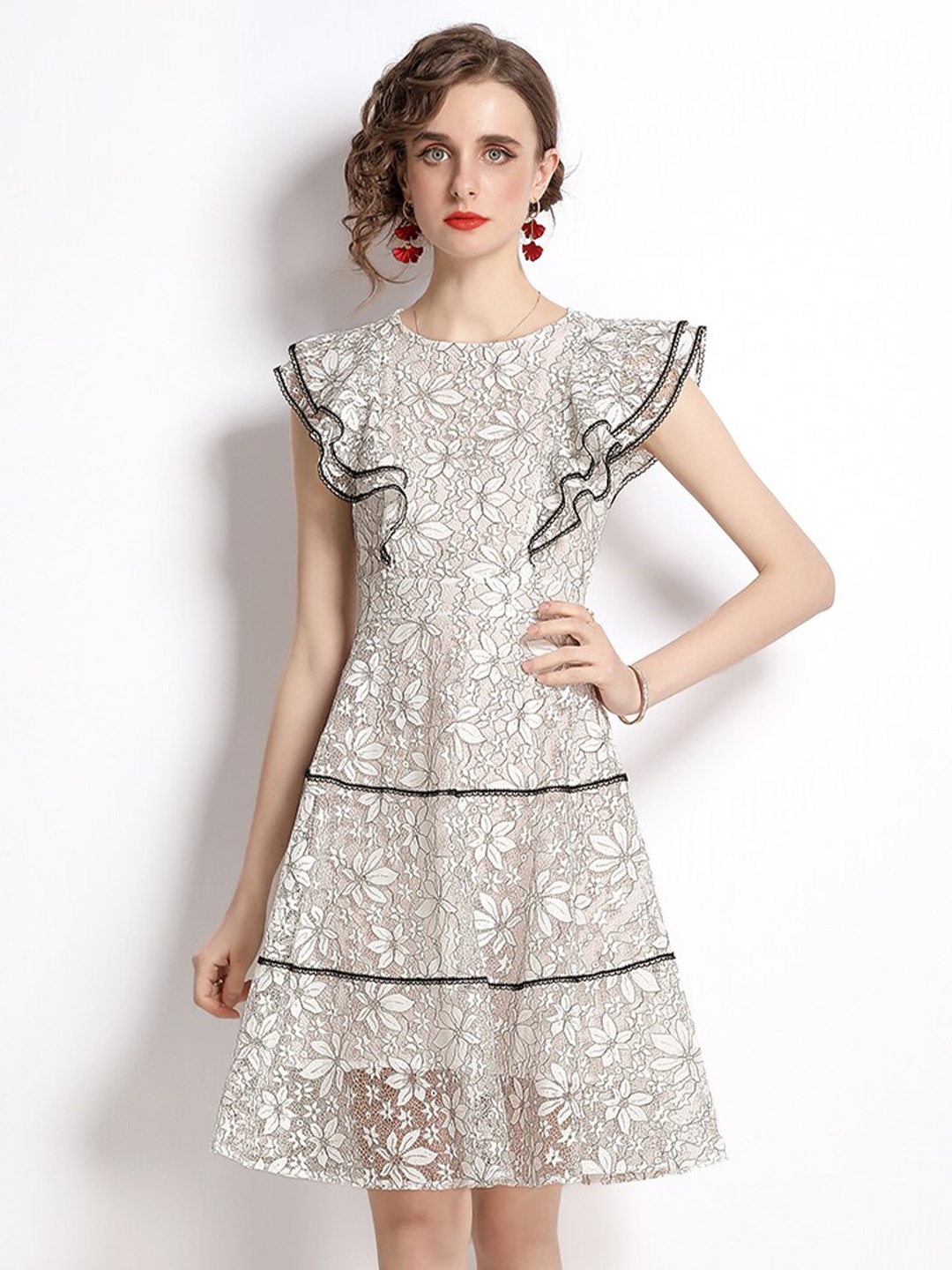 

JC Collection Women White Self Design Dress