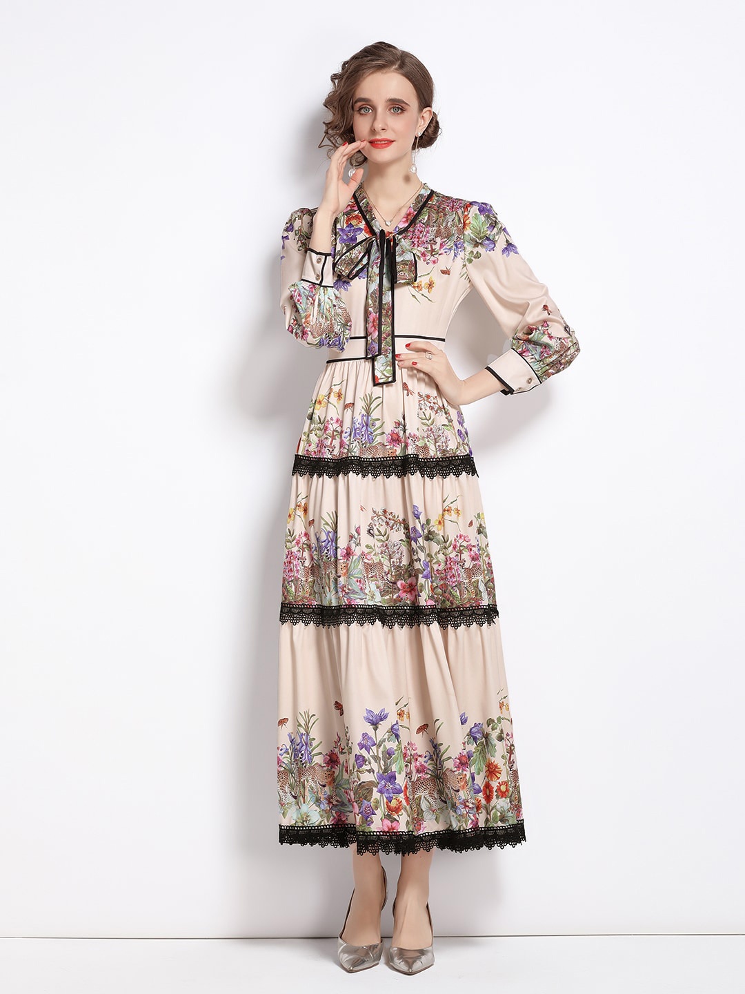

JC Collection Multicoloured Floral Printed Maxi Dress, Multi