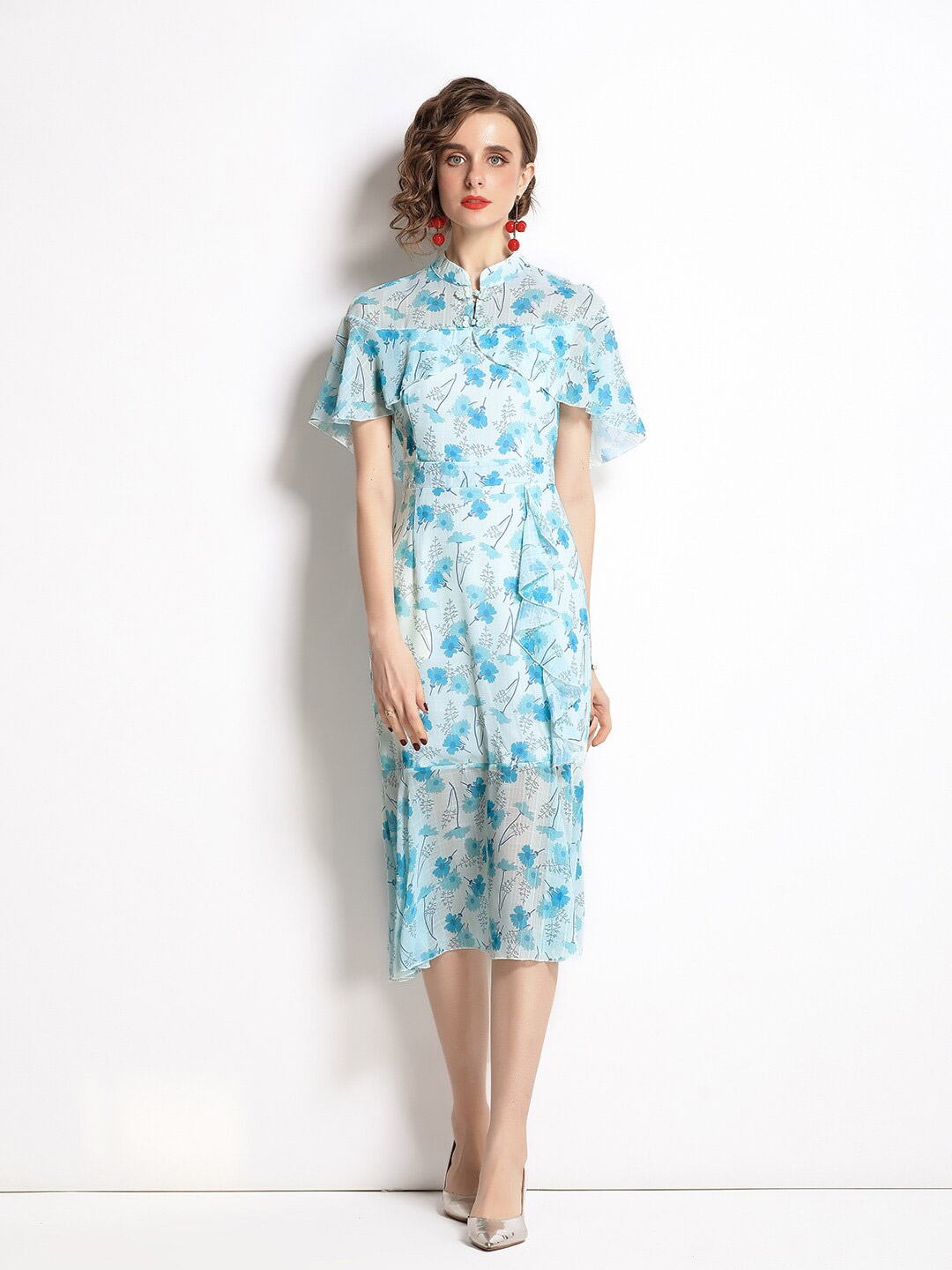

JC Collection Women White Floral A-Line Maxi Dress