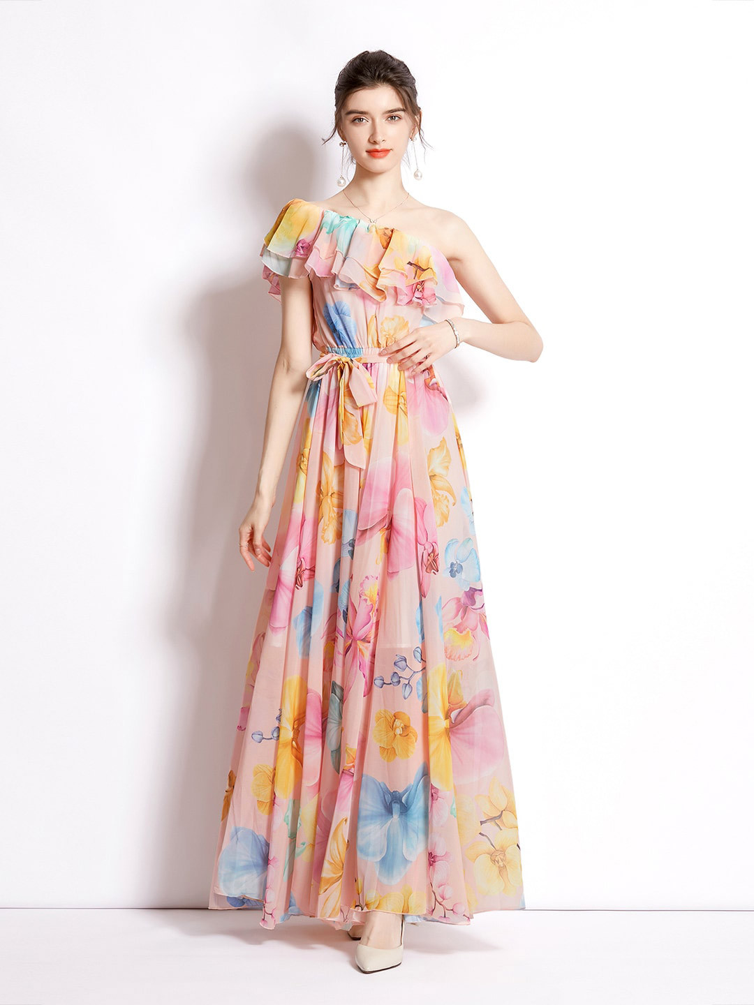

JC Collection Pink Floral Maxi Dress