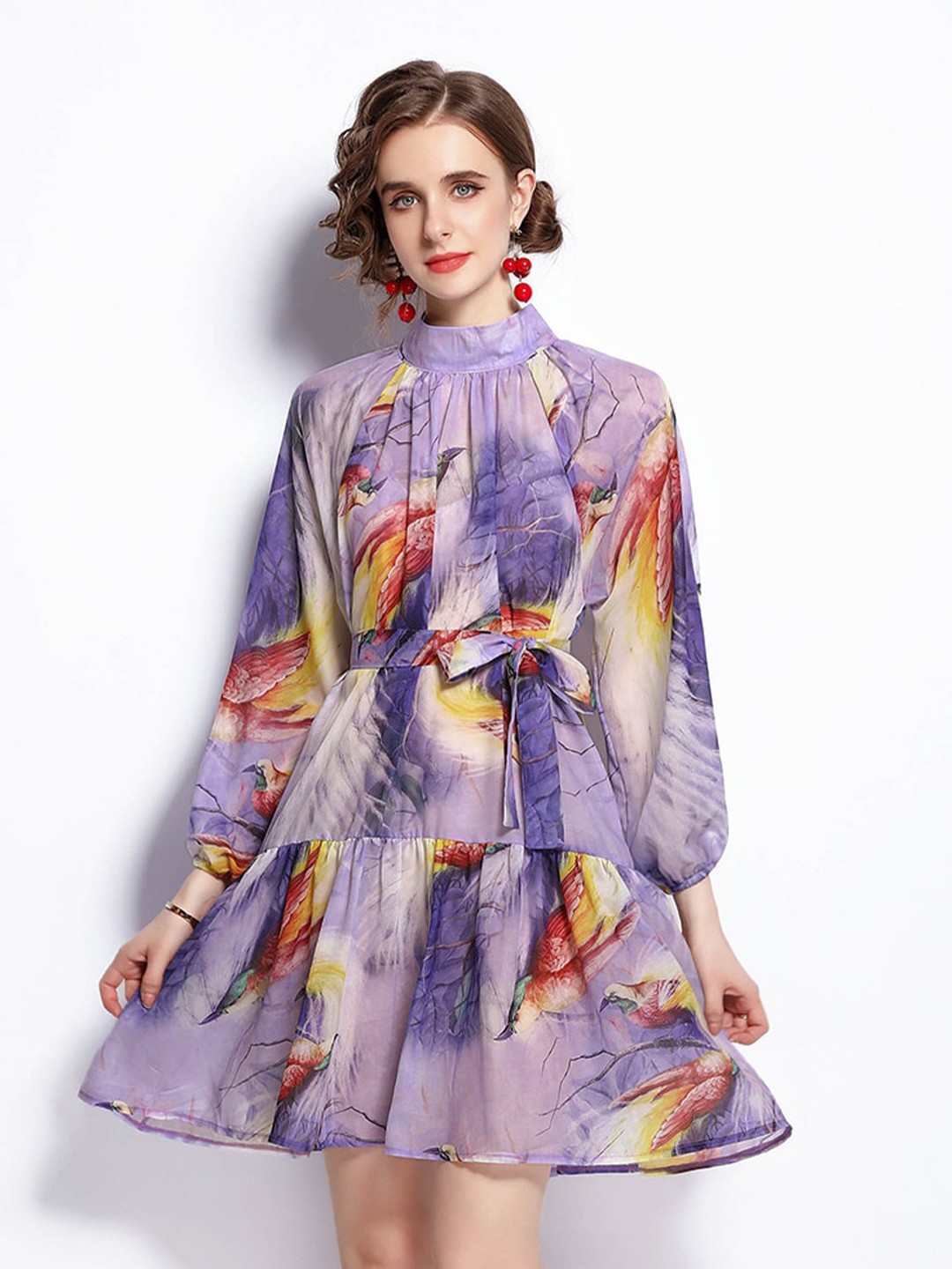 

JC Collection Women Purple Floral Dress