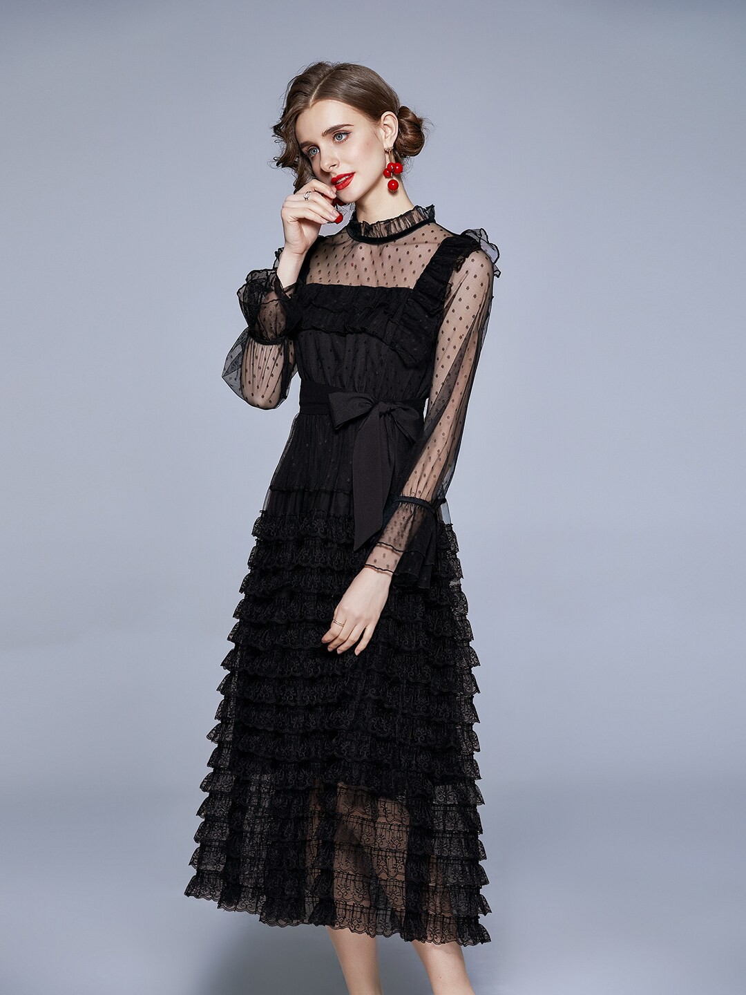 

JC Collection Black Midi Dress