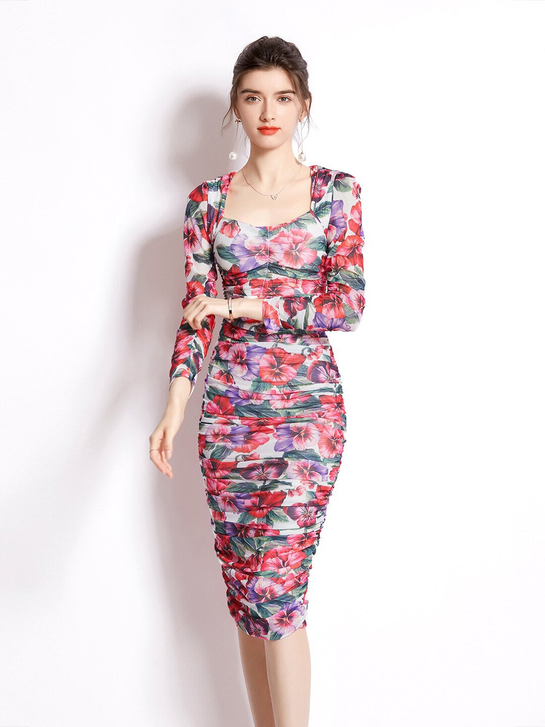 

JC Collection Rose Floral Bodycon Dress