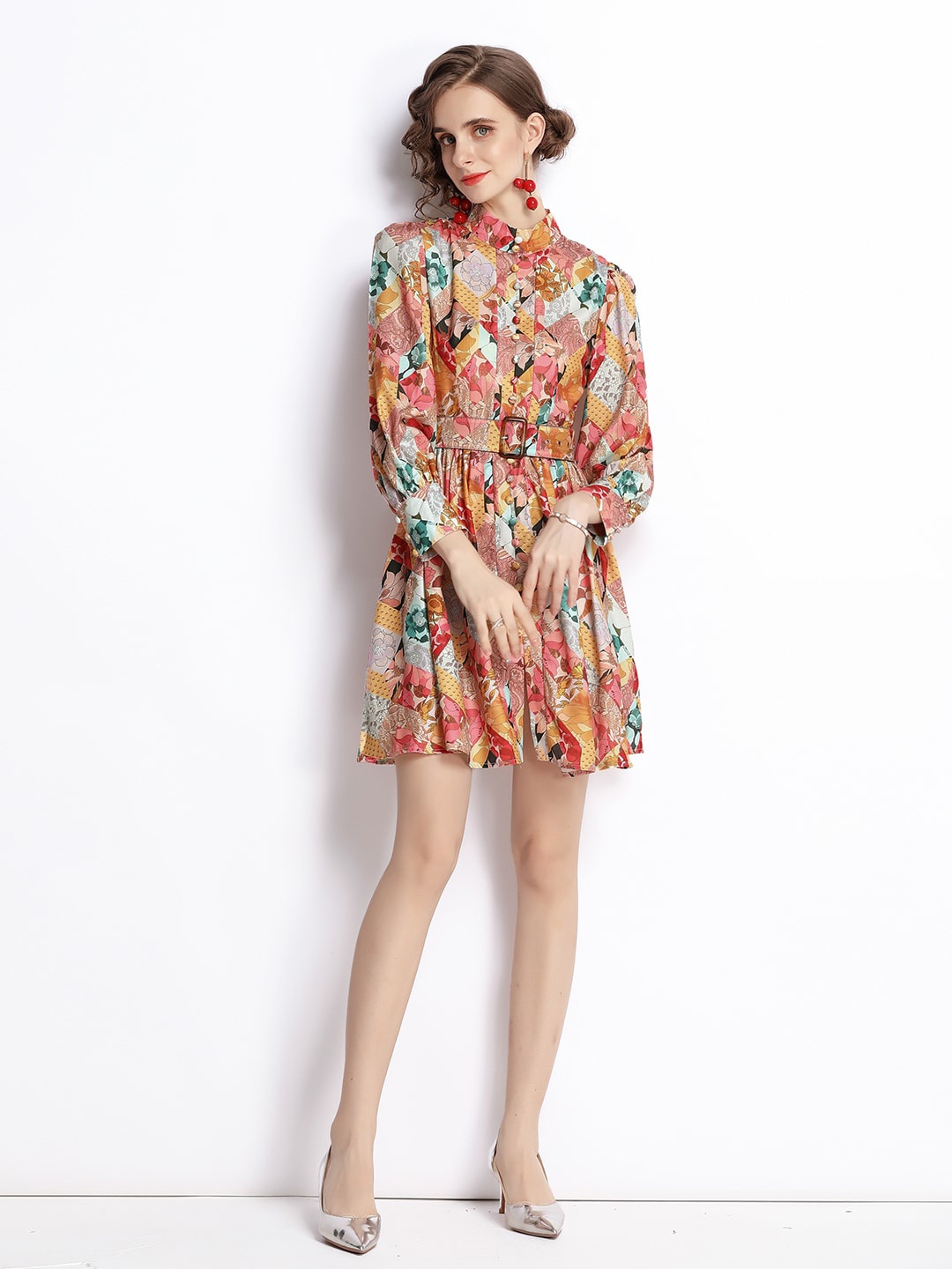 

JC Collection Multicoloured Floral Shirt Dress, Multi