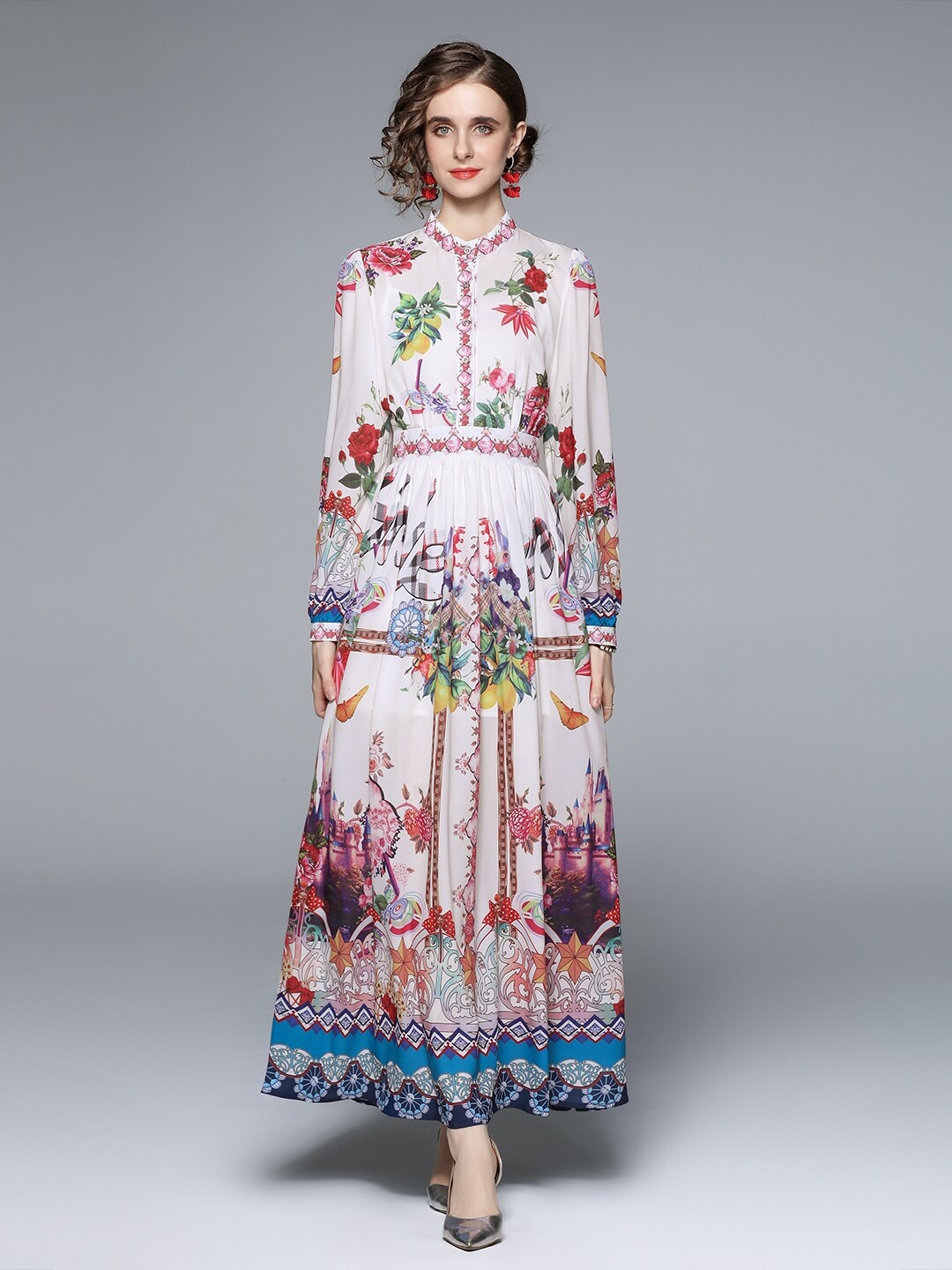 

JC Collection White Floral Maxi Dress