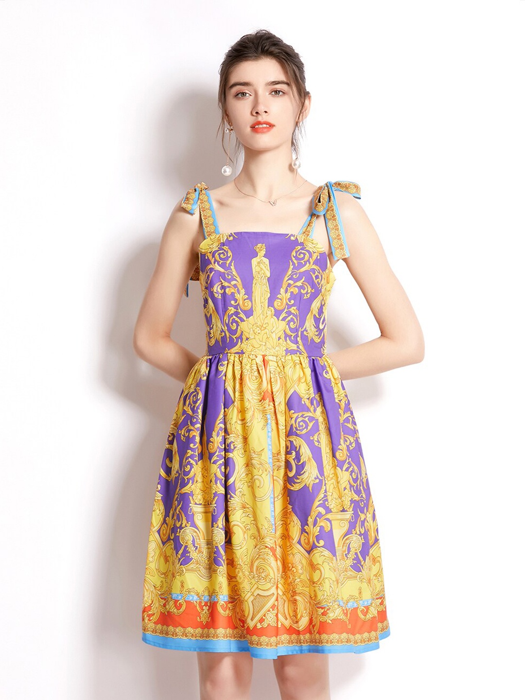 

JC Collection Yellow Floral Dress