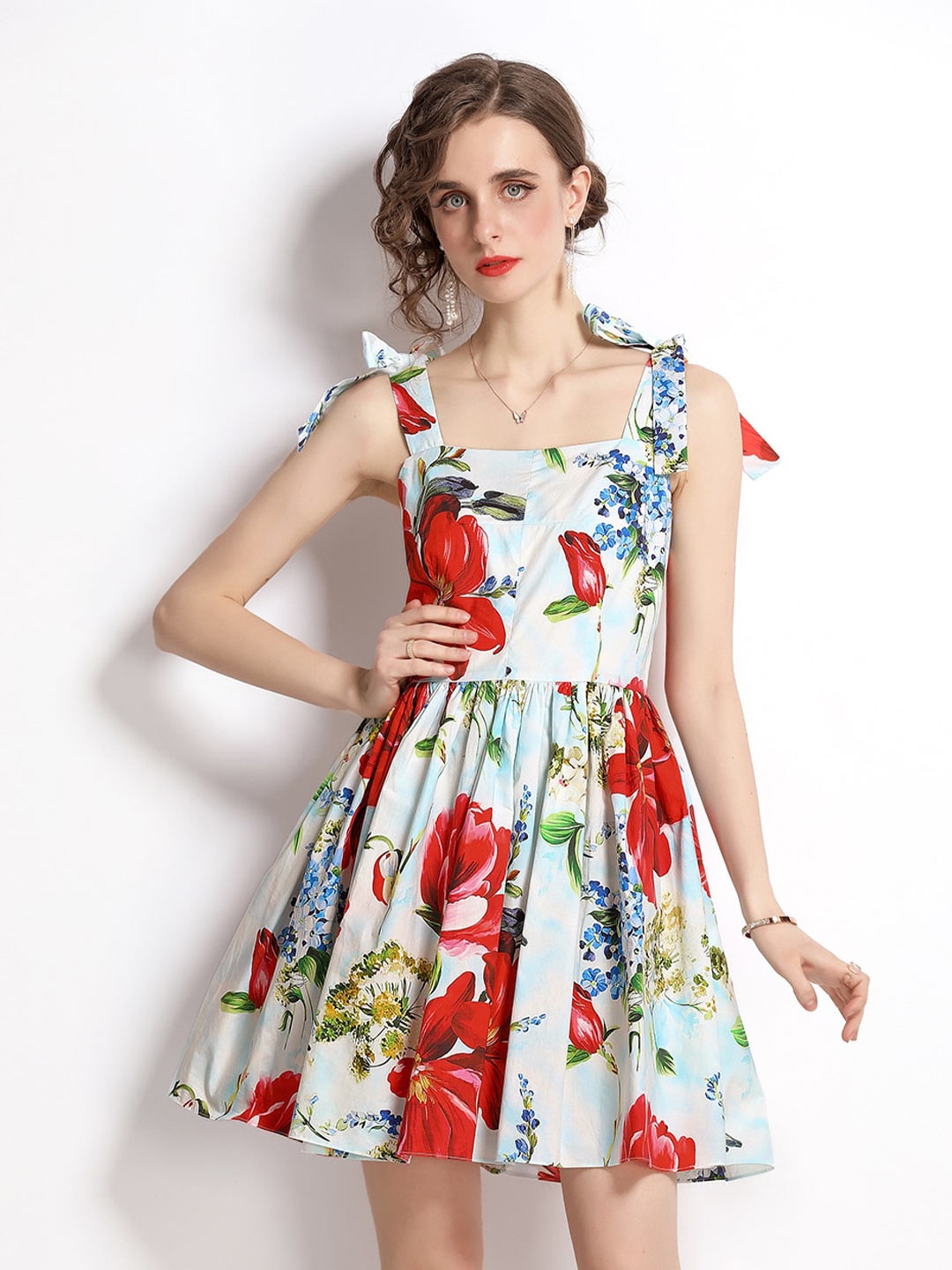 

JC Collection Multicoloured Floral Printed Dress, Multi