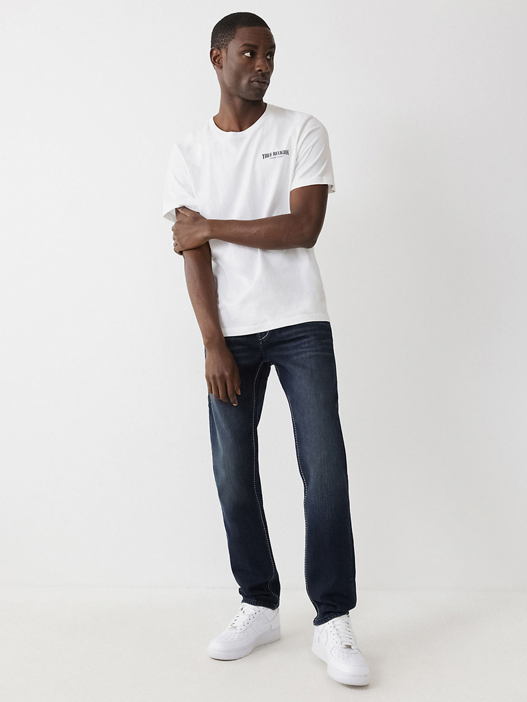

True Religion Men Blue Slim Fit Light Fade Jeans