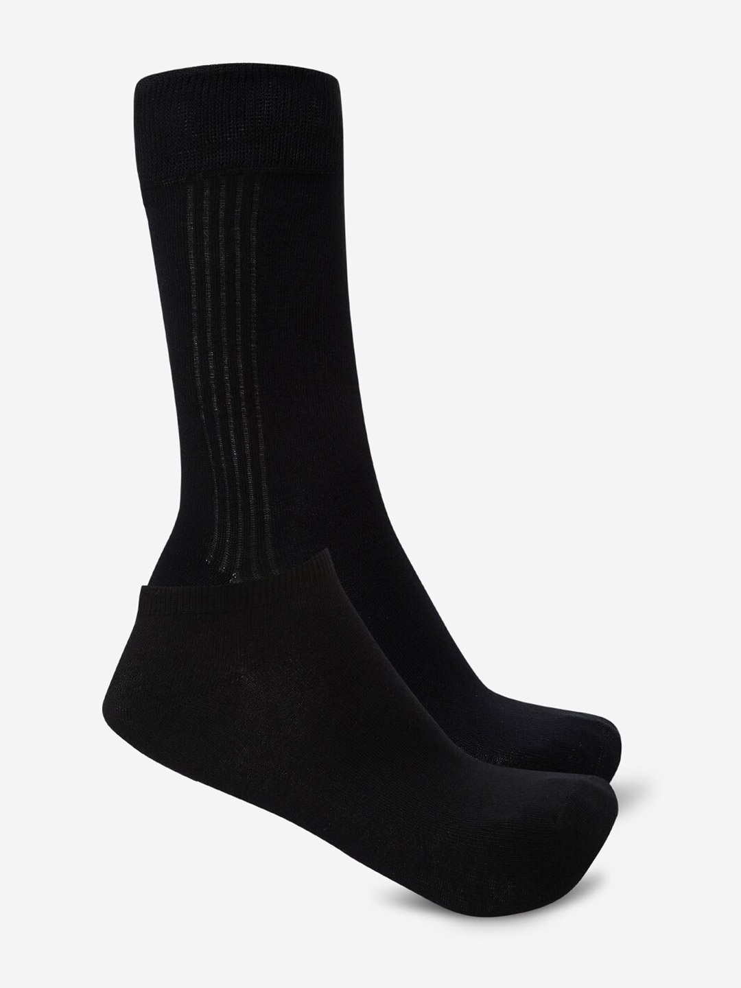 

Smarty Pants Unisex Black Set Of 2 Solid Cotton Socks