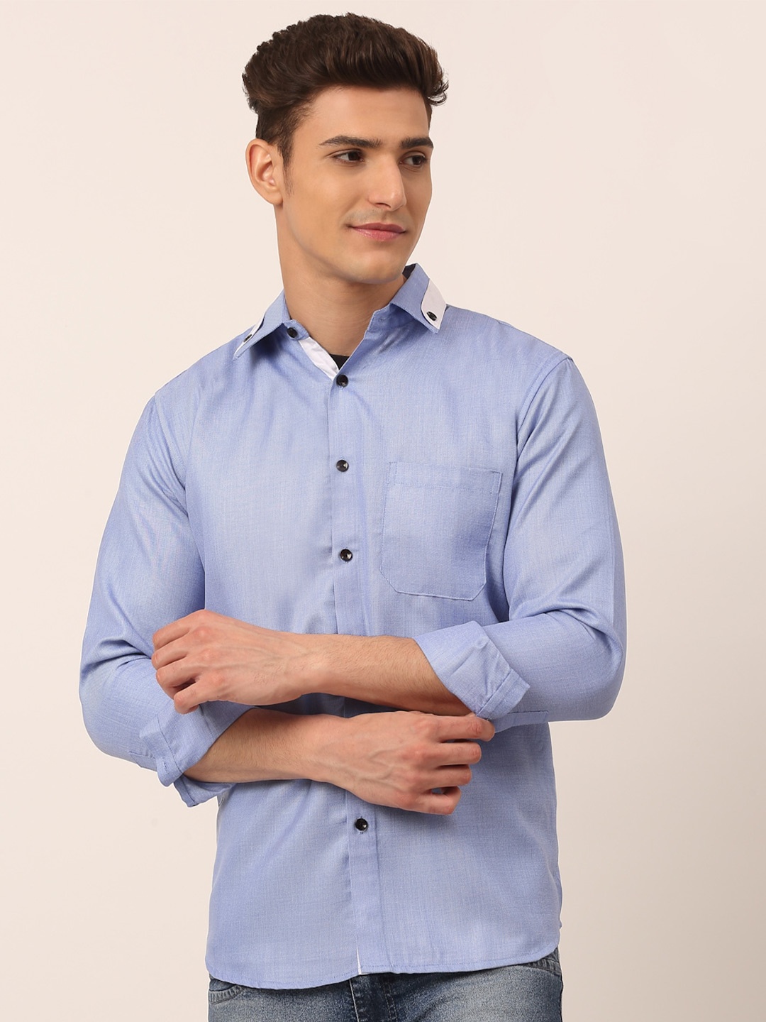 

JAINISH Men Blue Standard Casual Shirt