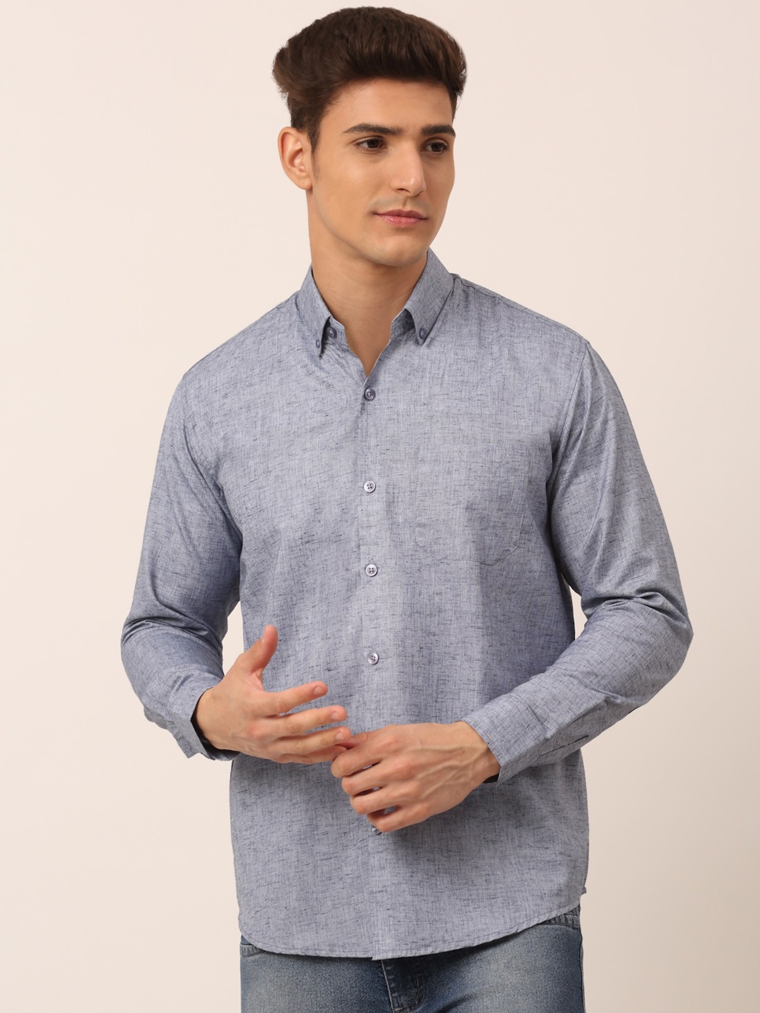 

JAINISH Men Grey Standard Casual Shirt
