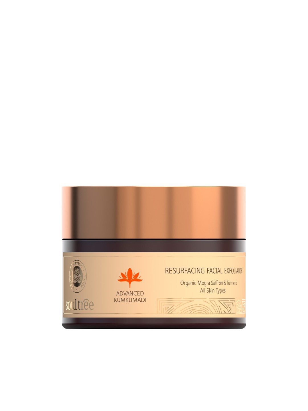 

Soultree Advanced Kumkumadi Mogra Saffron & Turmeric Resurfacing Facial Exfoliator - 50 g, Beige