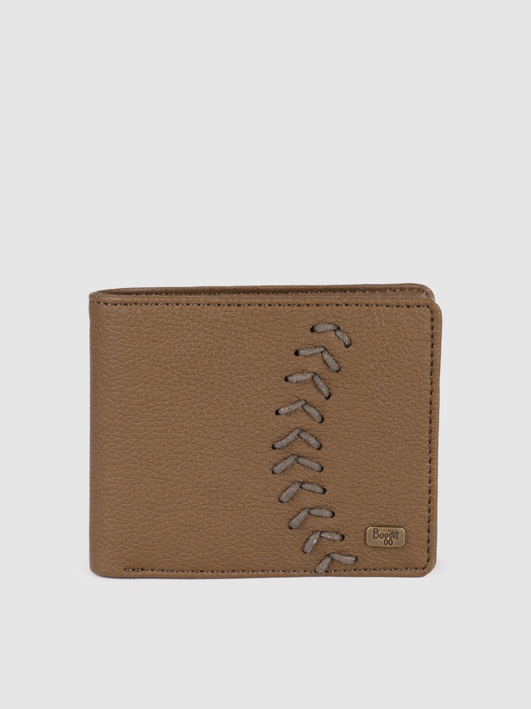 

Baggit Men Brown Textured Two Fold Wallet
