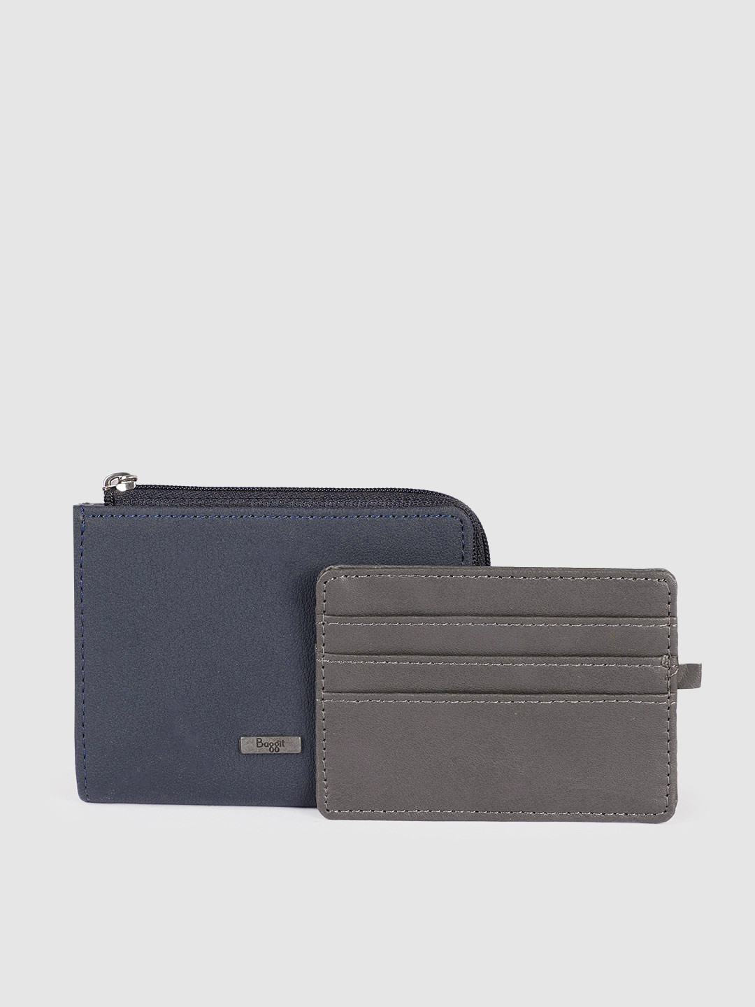 

Baggit Men Navy Blue Solid Card Holder