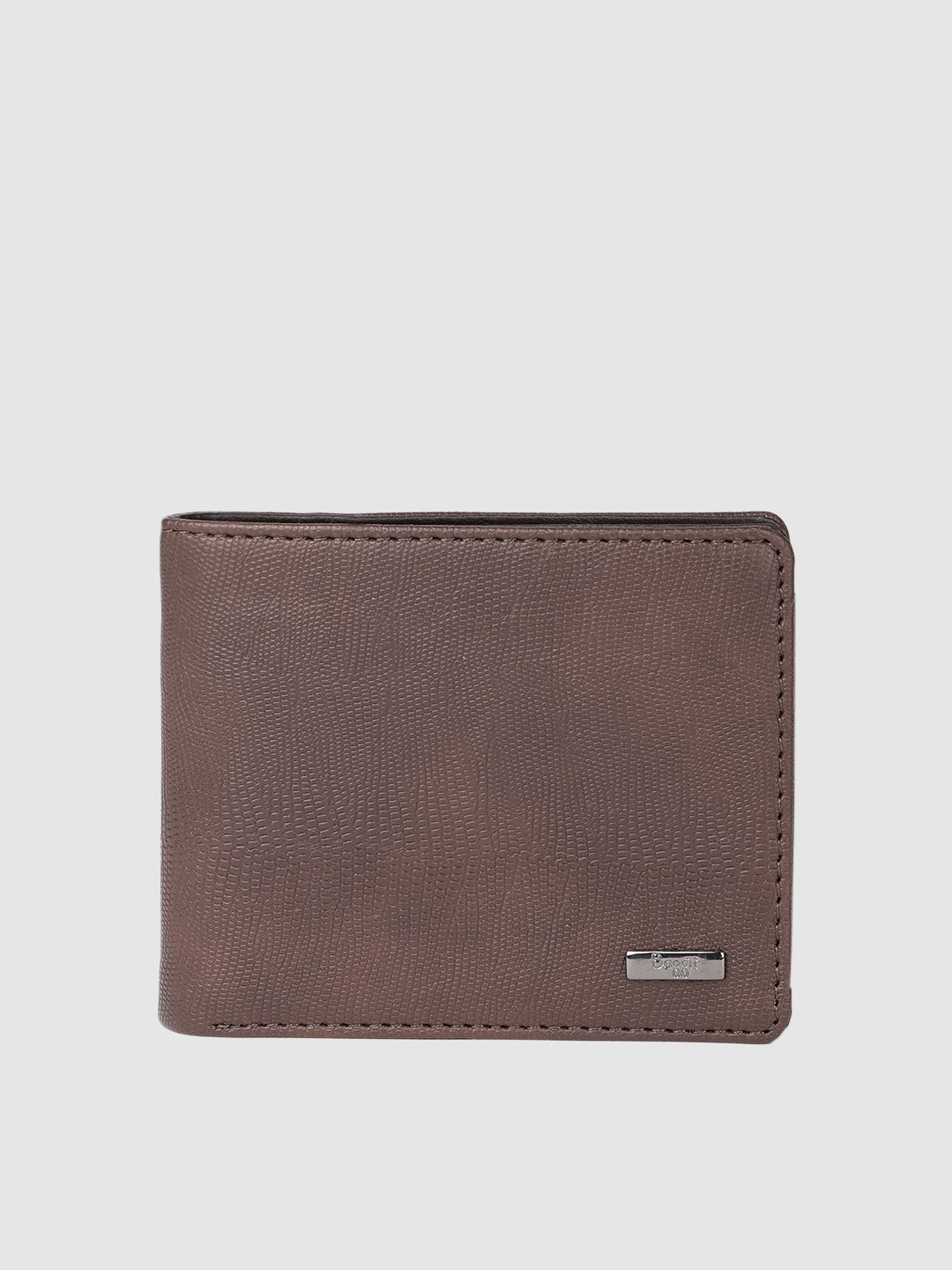 

Baggit Men Brown Textured PU Two Fold Wallet