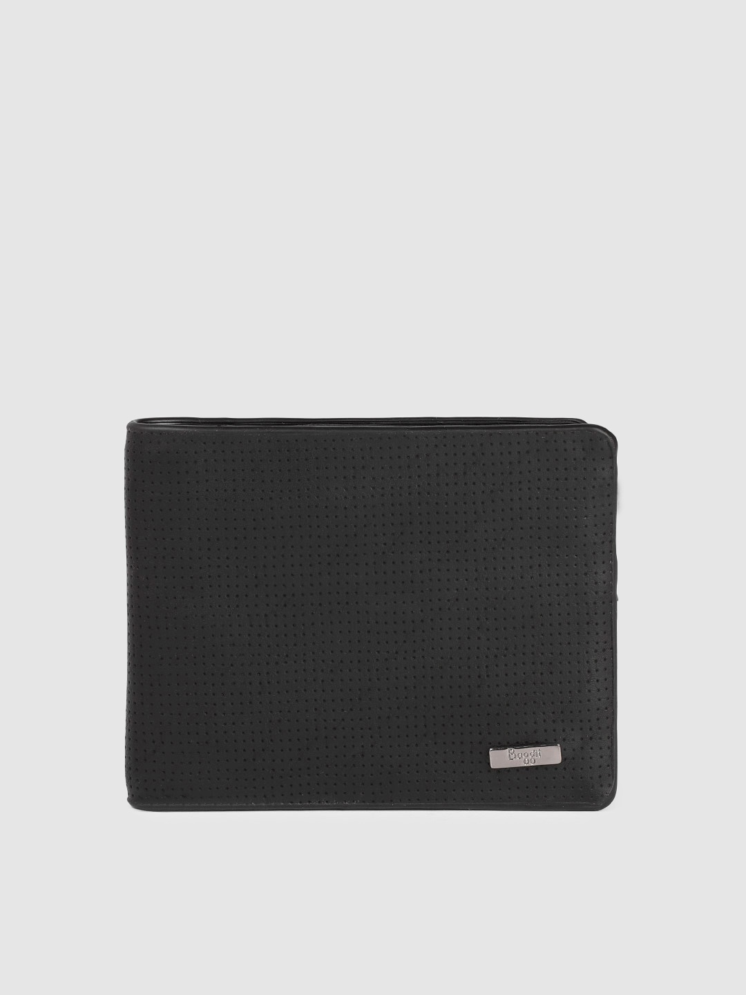 

Baggit Men Self Design Two Fold Wallet, Black
