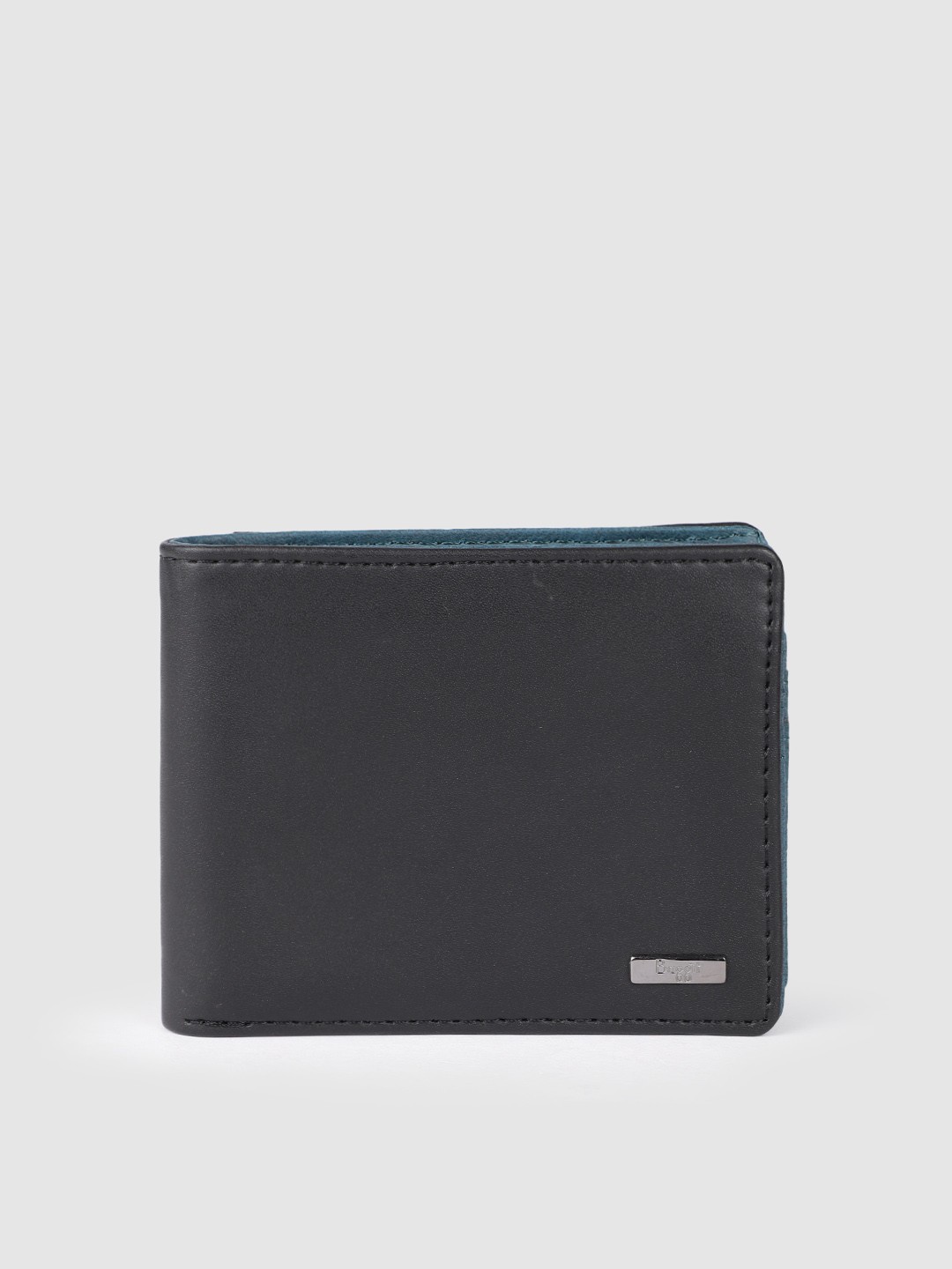 

Baggit Men Black & Navy Blue Two Fold Wallet