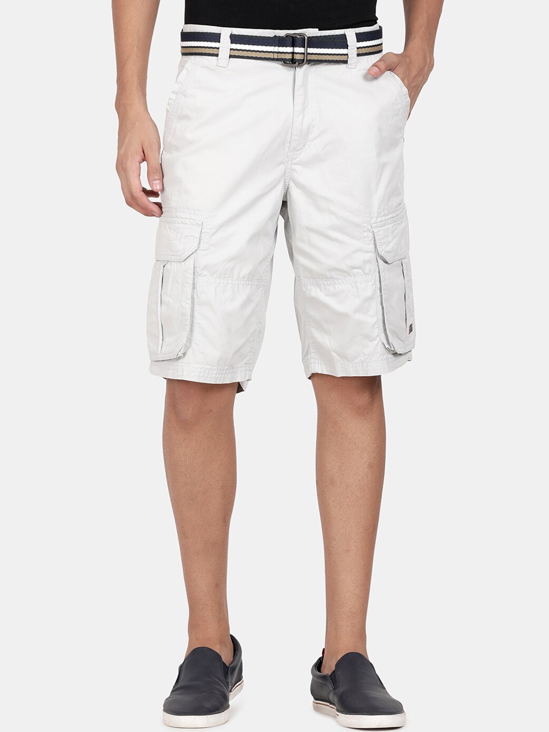 

t-base Men Grey Cargo Shorts