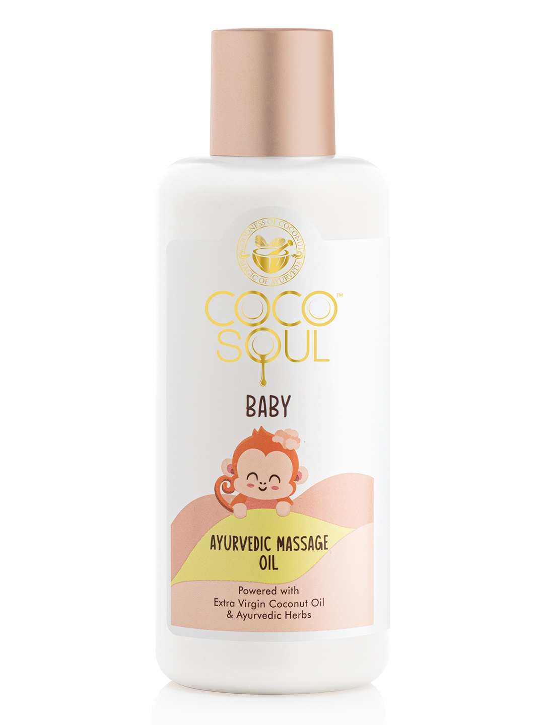 

Coco Soul Baby Massage Oil with Extra Virgin Coconut Oil 100% Natural & Safe - 200 ml, White